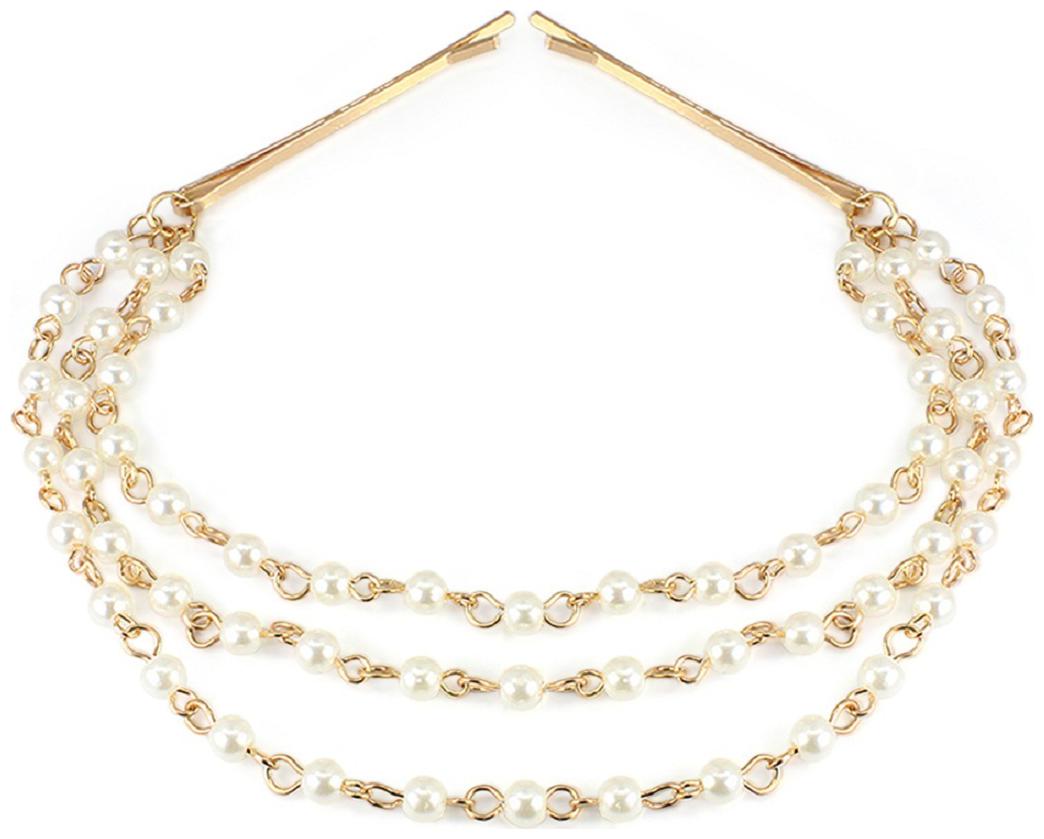 

Dolly jewels Multi-Layer Pearl Tassel Hairpin For Girl Women
