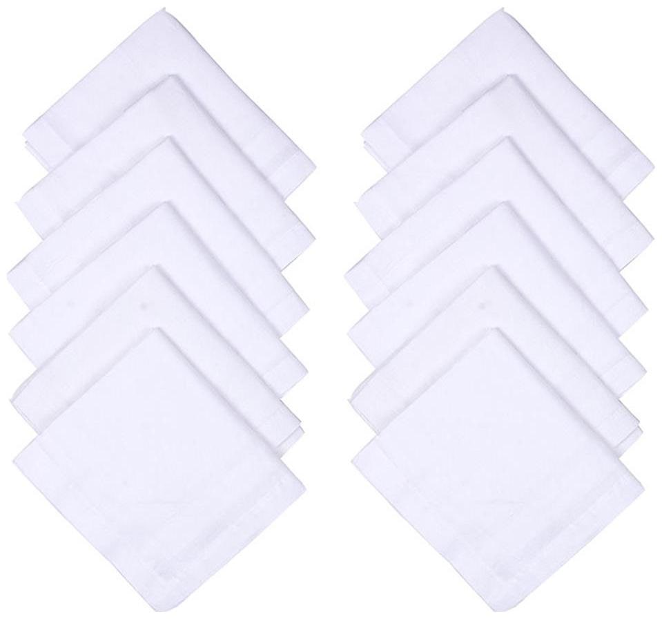 

Don 4Star White Cotton Handkerchiefs - Pack of 12