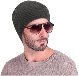DRUNKEN Men Beanie Polyester - Grey