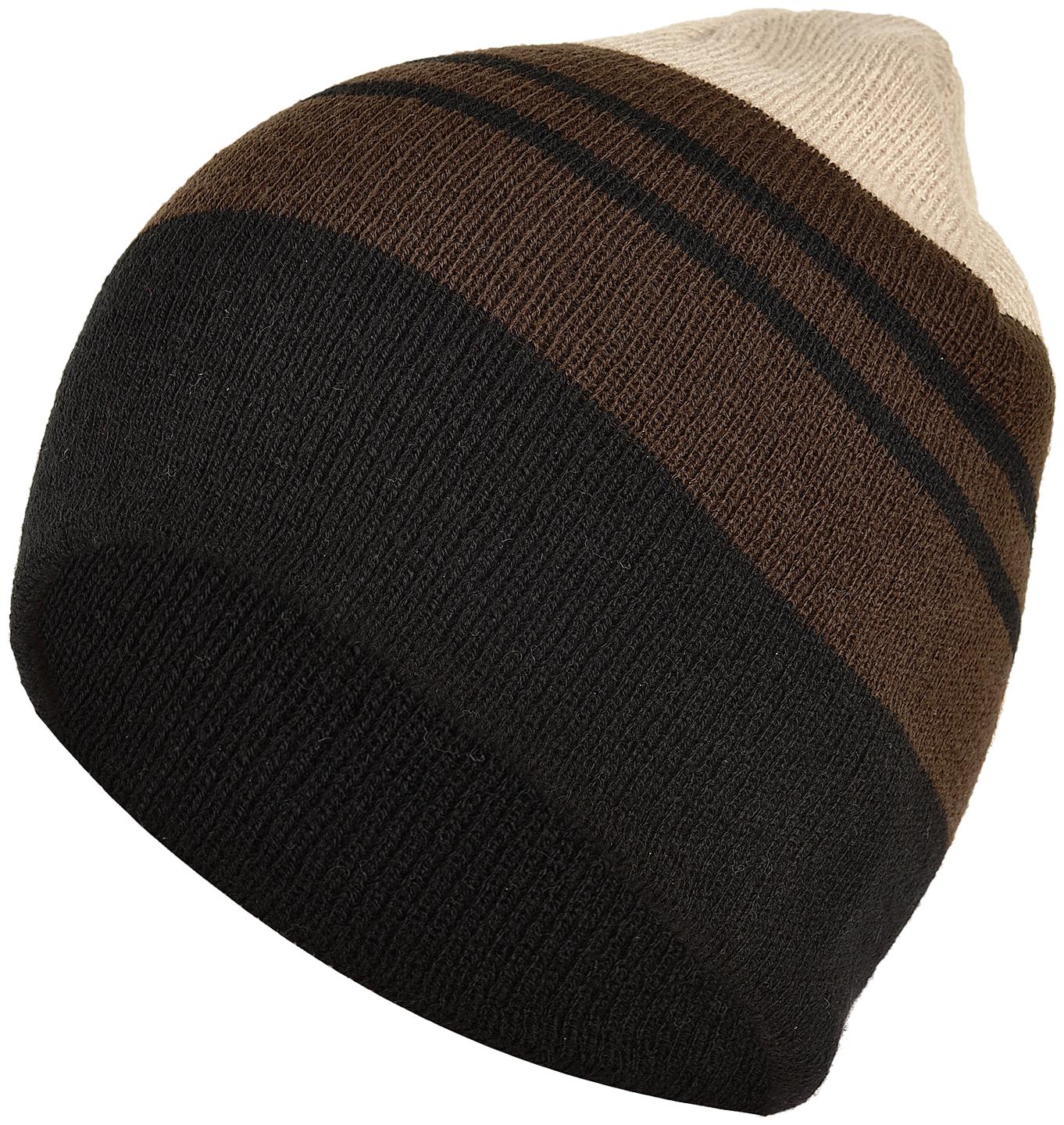 

DRUNKEN Unisex Winter caps for Men and Winter Cap for Women Winter Cap Striped Warm Ribbed Black Brown Beige Woollen Beanie Cap