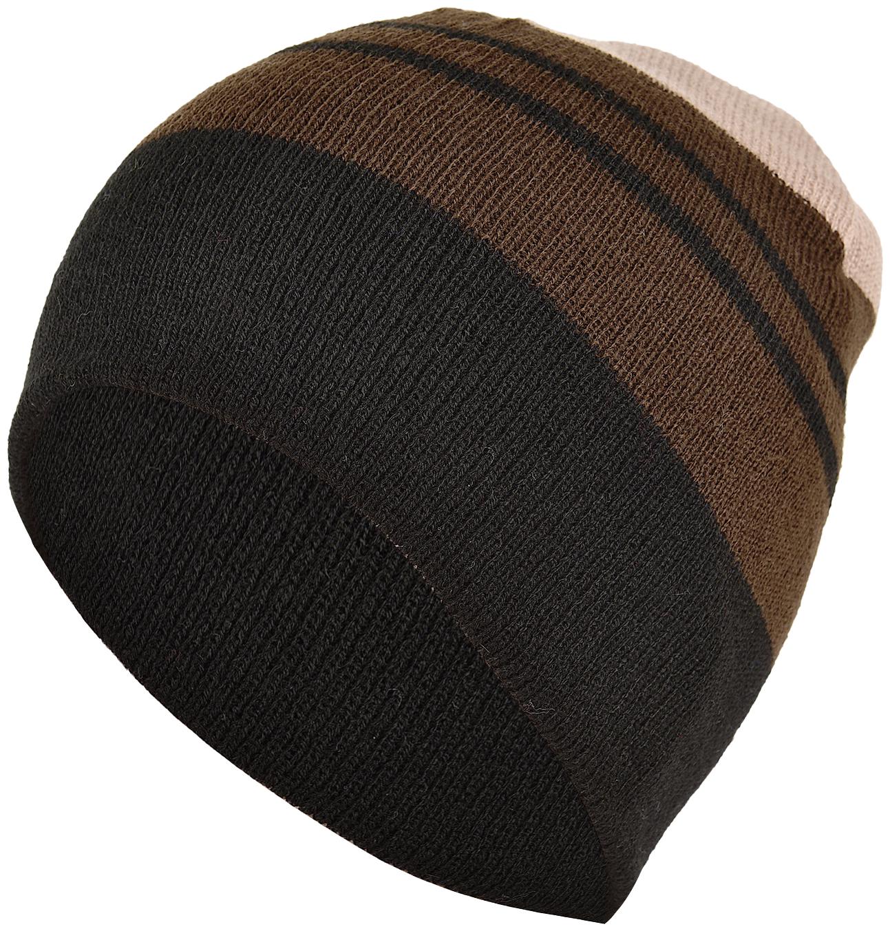 

DRUNKEN Unisex Winter caps for Men and Winter Cap for Women Winter Cap Striped Warm Ribbed Black Brown Beige Woollen Beanie Cap