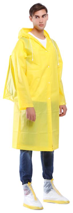 

Smart Unisex Spandex Yellow Rain Hooded Long Coat ( Xl Pack of 1 )
