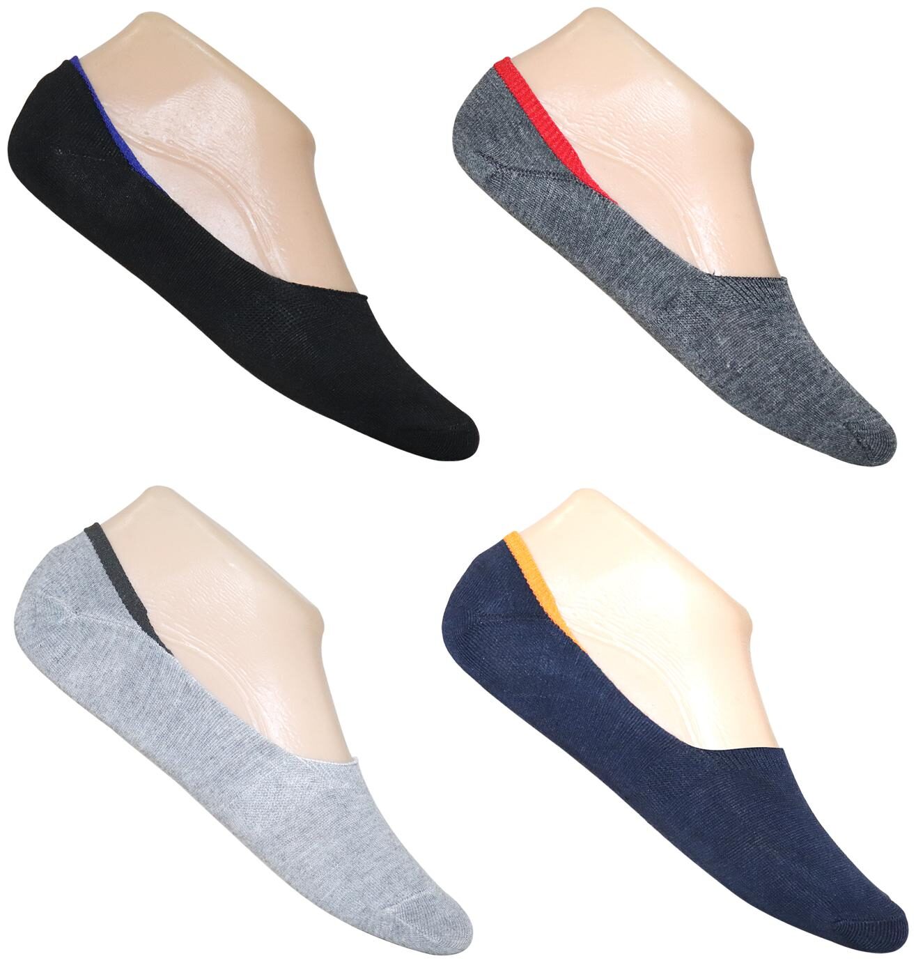 

Element Cart Unisex Cotton Micro Fibre Loafer Sock Ankle Length Sock(Pair of socks-lofer-multy-pack4)