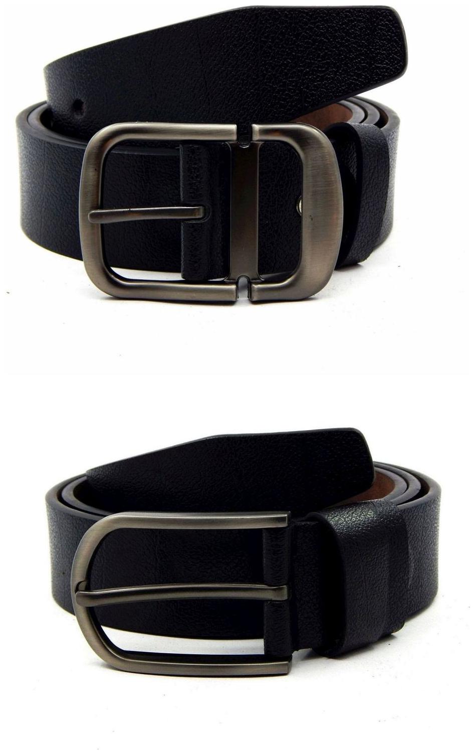 

Els Black Synthetic Leather Belt For Men