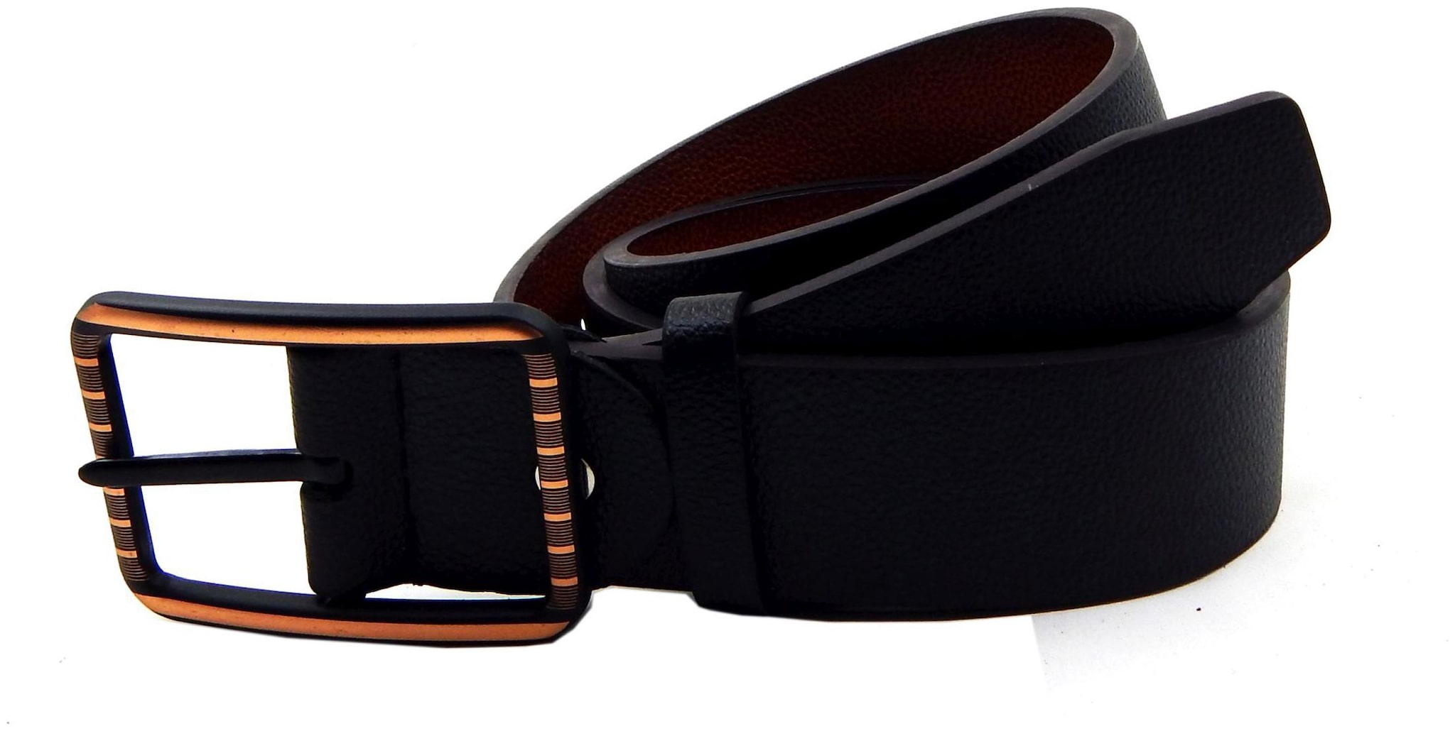 

Els Men Black Tan Reversible Synthetic leather Belt (Size 38 Pack of 1 )