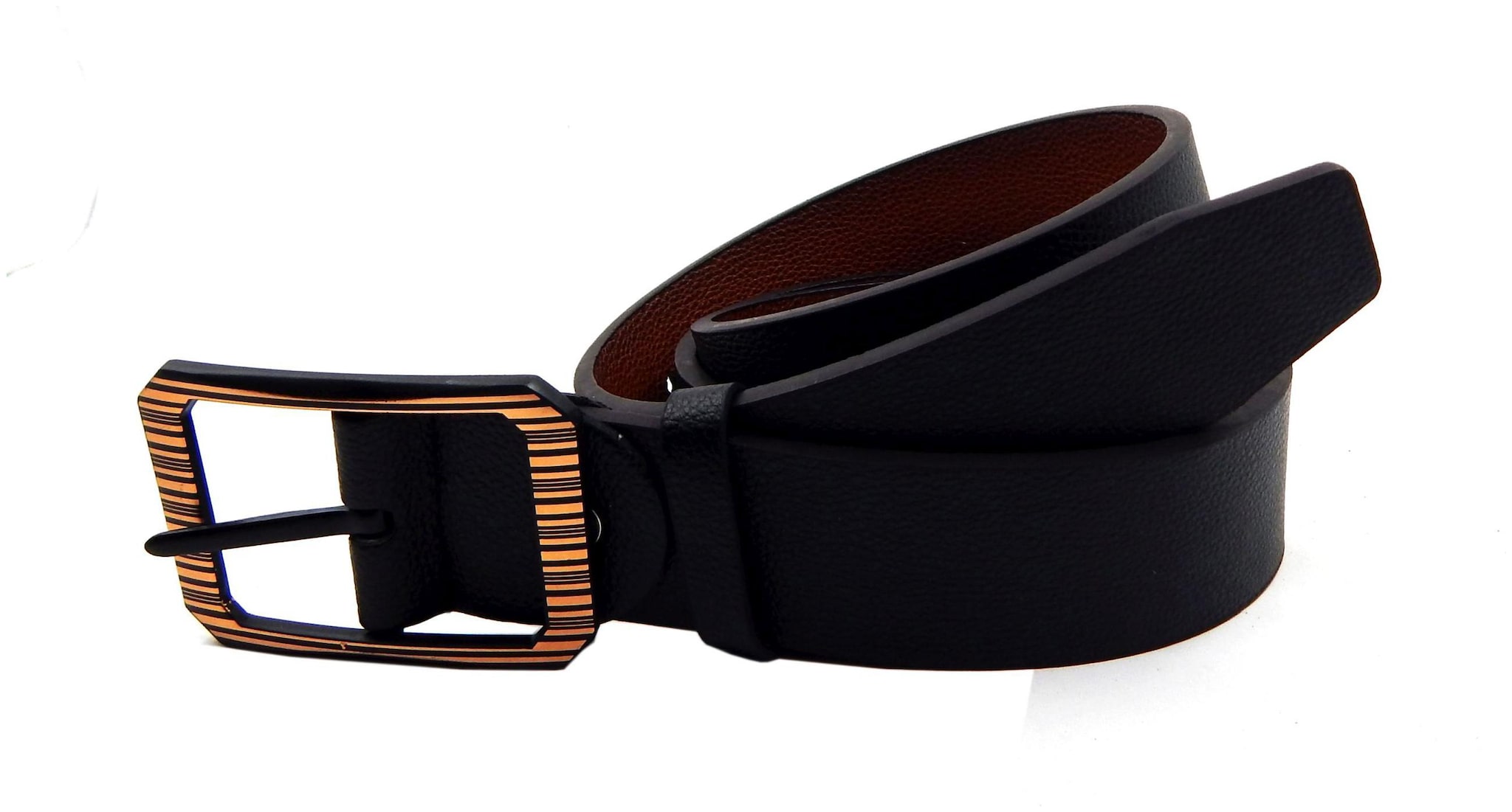 

Els Men Black Tan Reversible Synthetic leather Belt (Size 40 Pack of 1 )