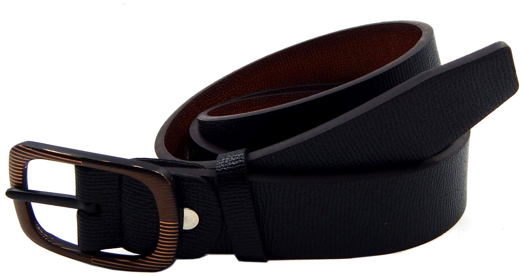 

Els Men Black Tan Reversible Synthetic leather Belt (Size 40 Pack of 1 )