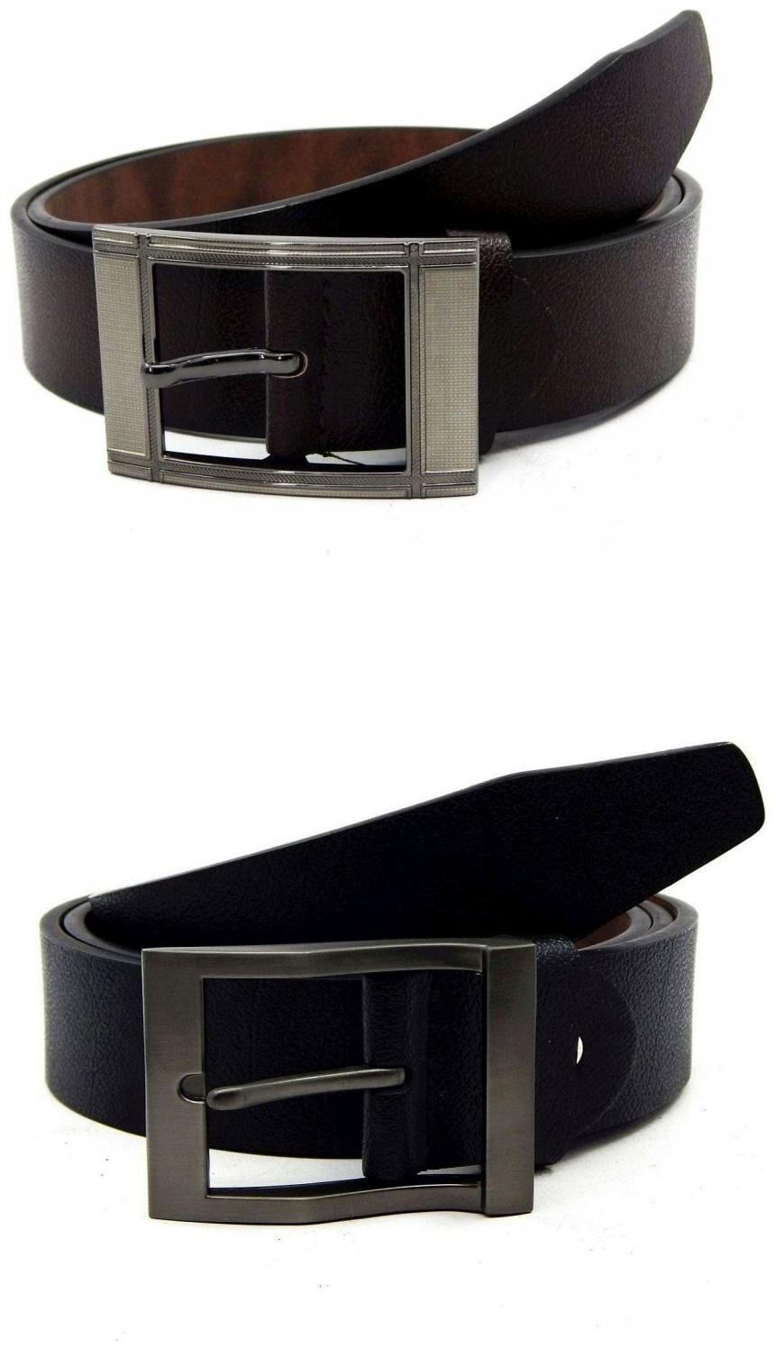 

Els Brown Black Synthetic Leather Belts For Men