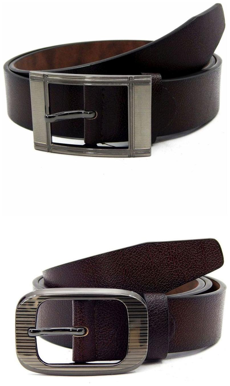 

Els Brown Synthetic Leather Belts For Men