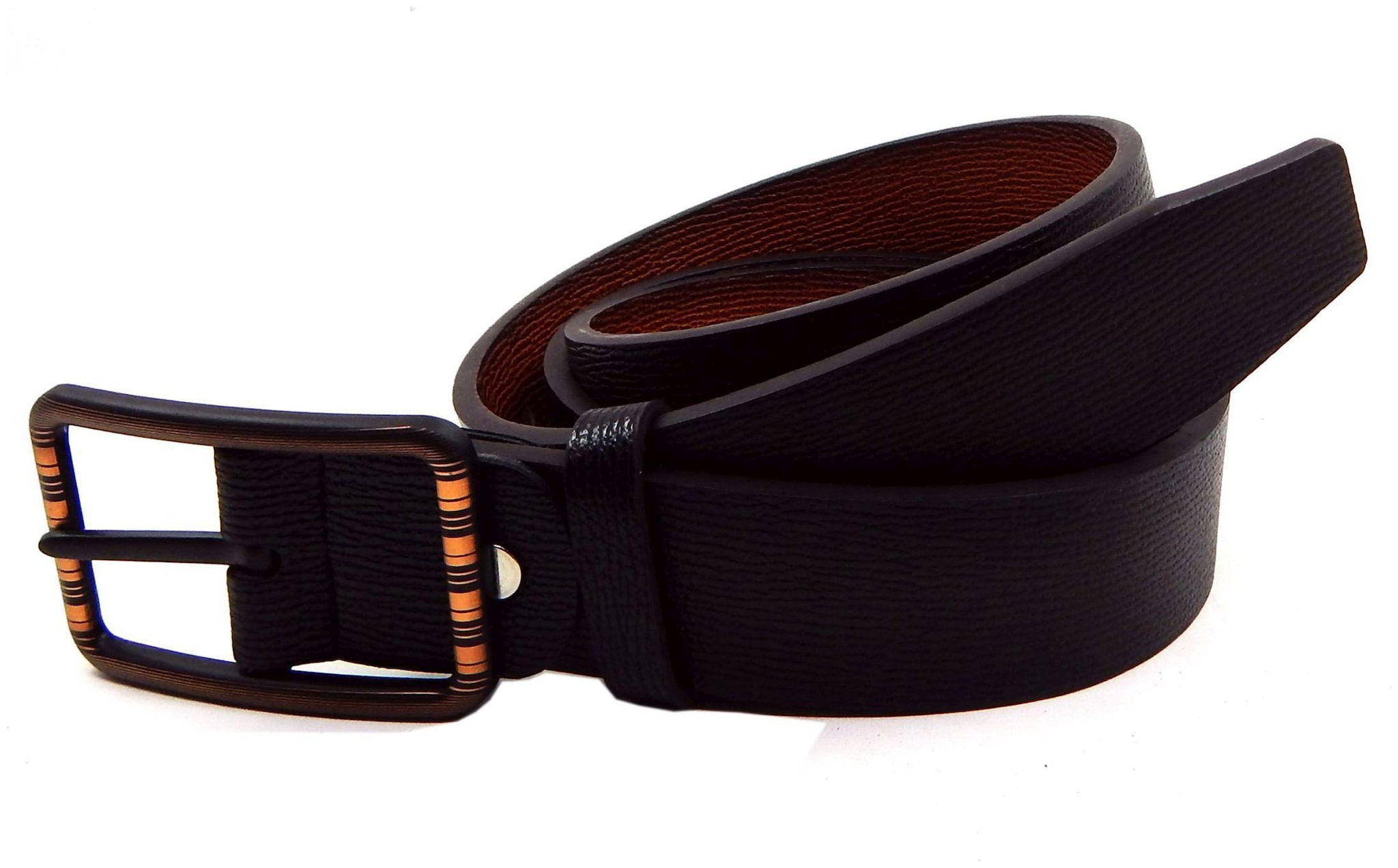 

Els Men Brown Tan Reversible Synthetic leather Belt (Size 36 Pack of 1 )