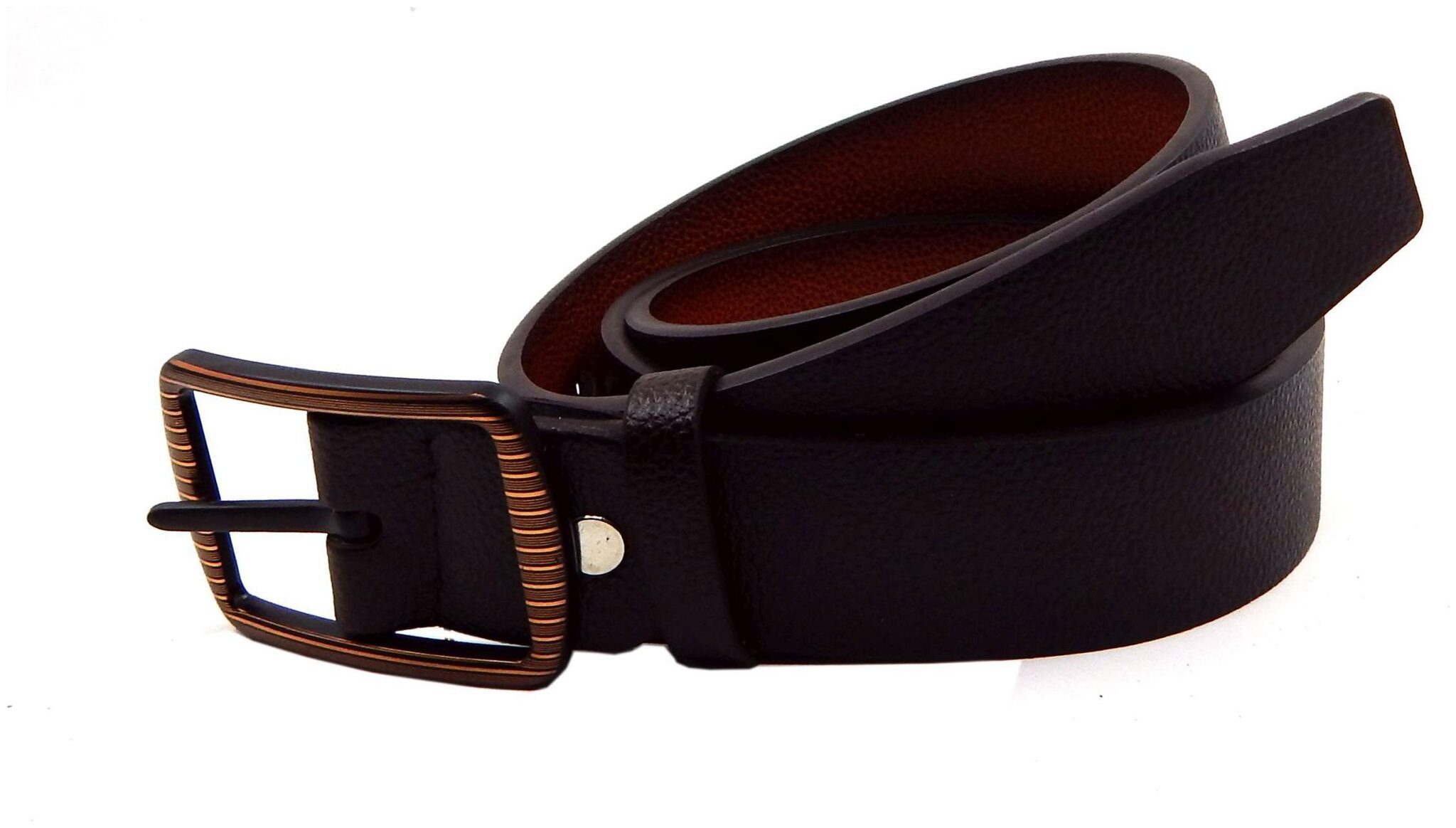 

Els Men Brown Tan Reversible Synthetic leather Belt (Size 36 Pack of 1 )