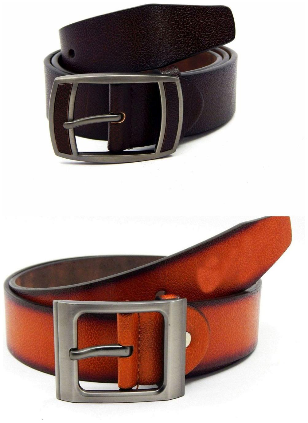 

Els Brown Tan Synthetic Leather Belts For Men