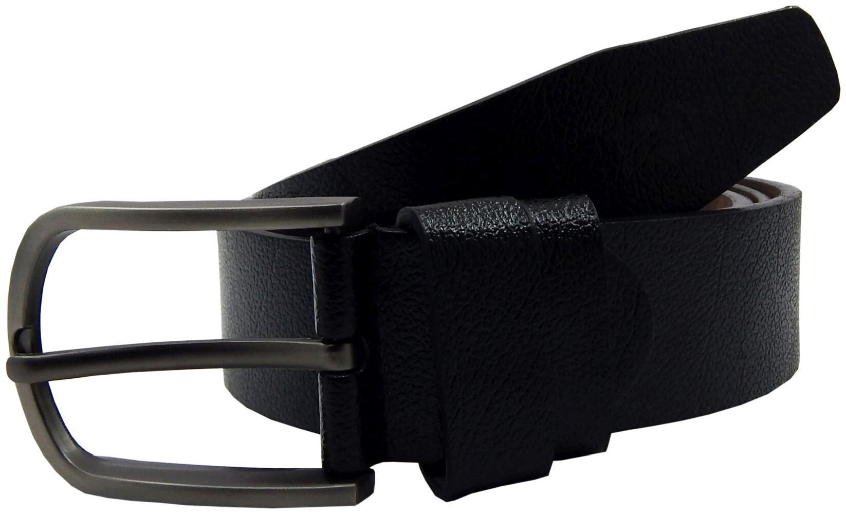

ELS Men Leatherette Formal Casual Belts Black (Size 38)