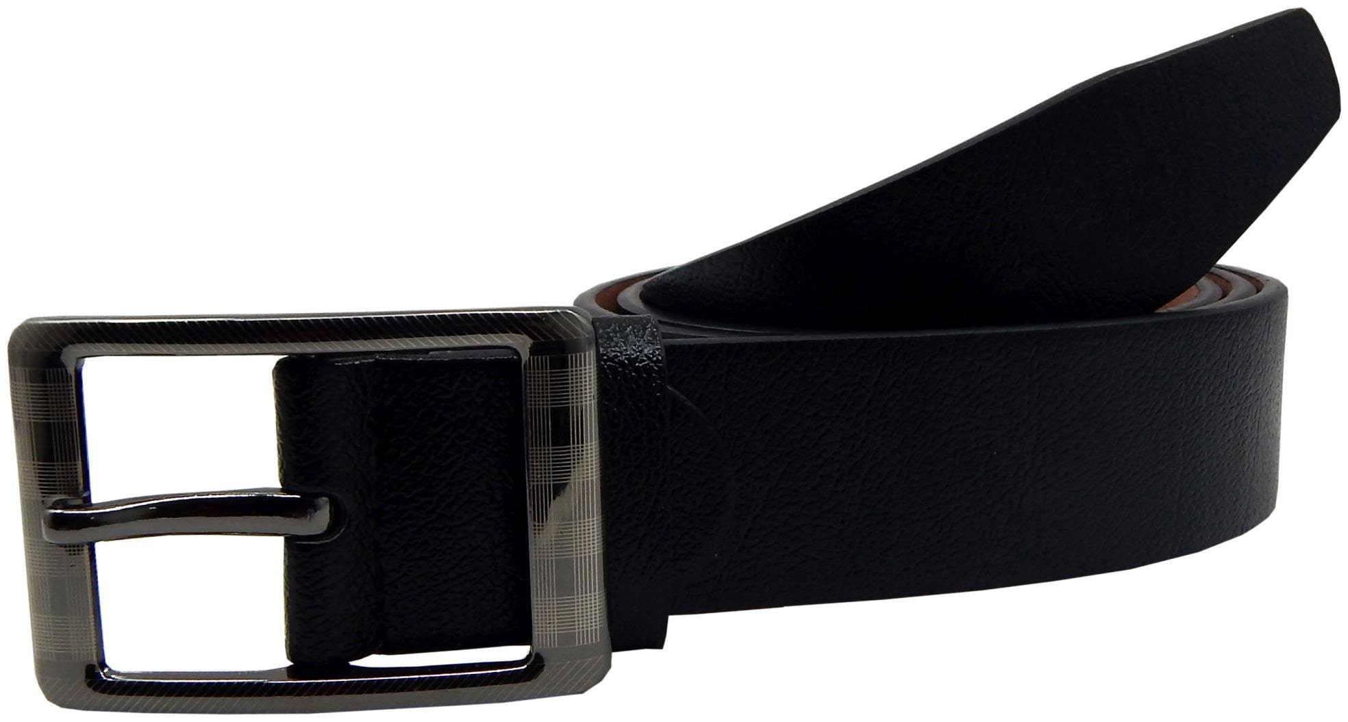

ELS Men Leatherette Formal Casual Belts Black (Size 40)