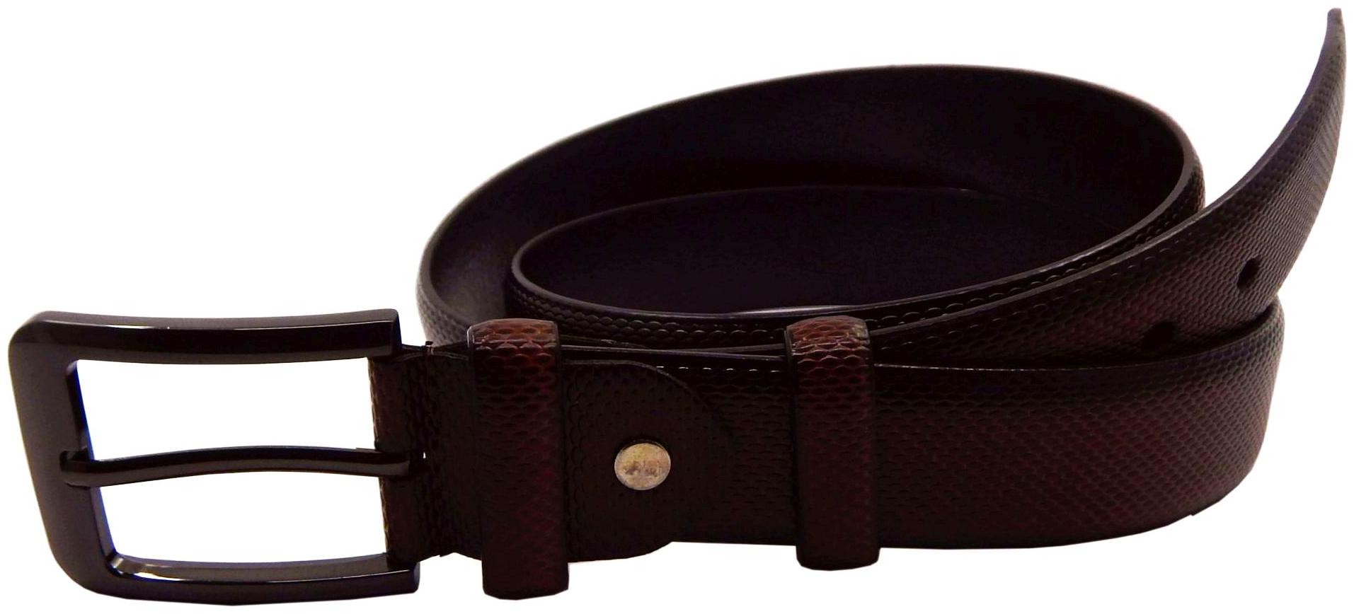 

ELS Men s Artificial Leather Belt Brown (MWB-HDEF233-21-BR-S40)