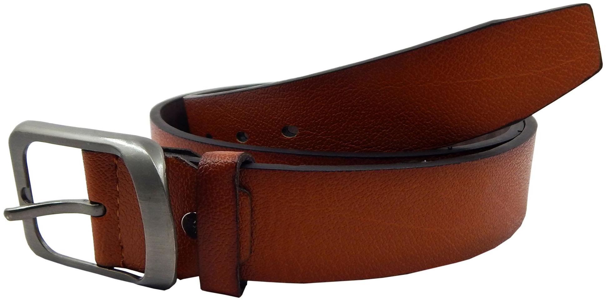 

ELS Men s Artificial Leather Casual Formal Belt (EL51-Tan-S-36 )