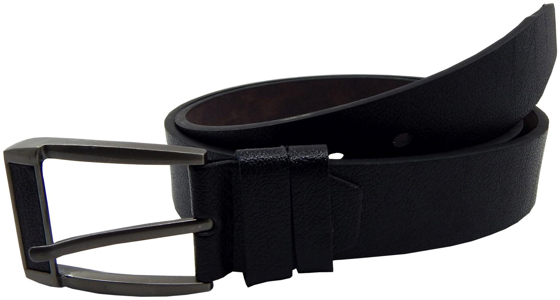 

ELS Men s Artificial Leather Casual Formal Belt (EL46-Black-S-40 )