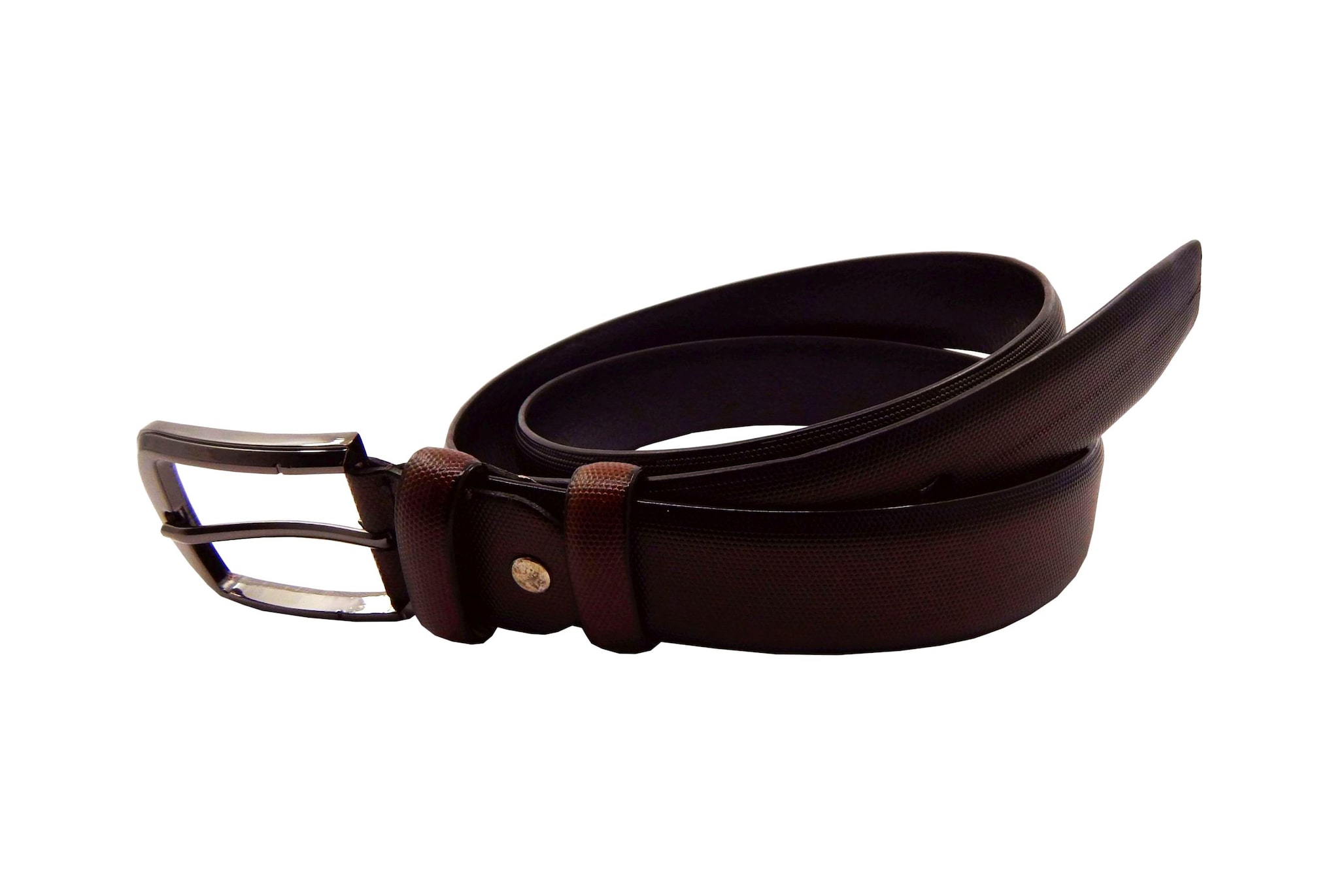 

ELS Men s Artificial Leather Belt Brown (MWB-HDEF233-06-BR-S38)