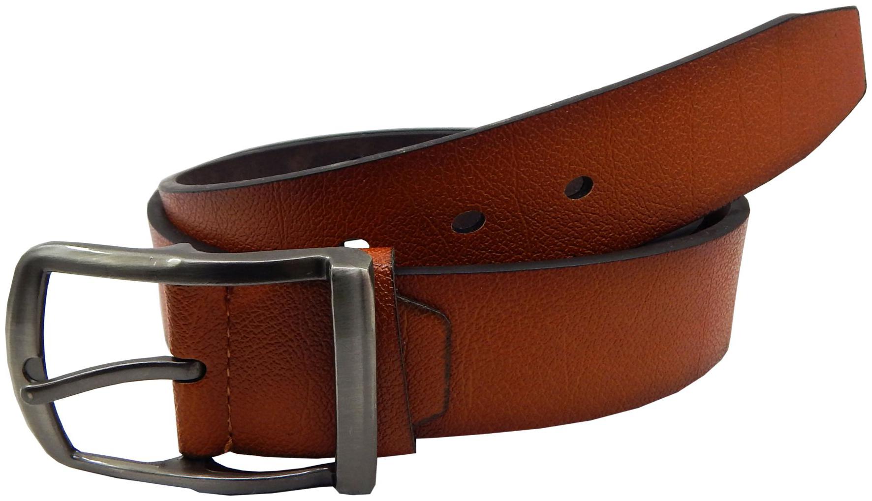 

ELS Men s Artificial Leather Casual Formal Belt (EL53-Tan-S-38 )