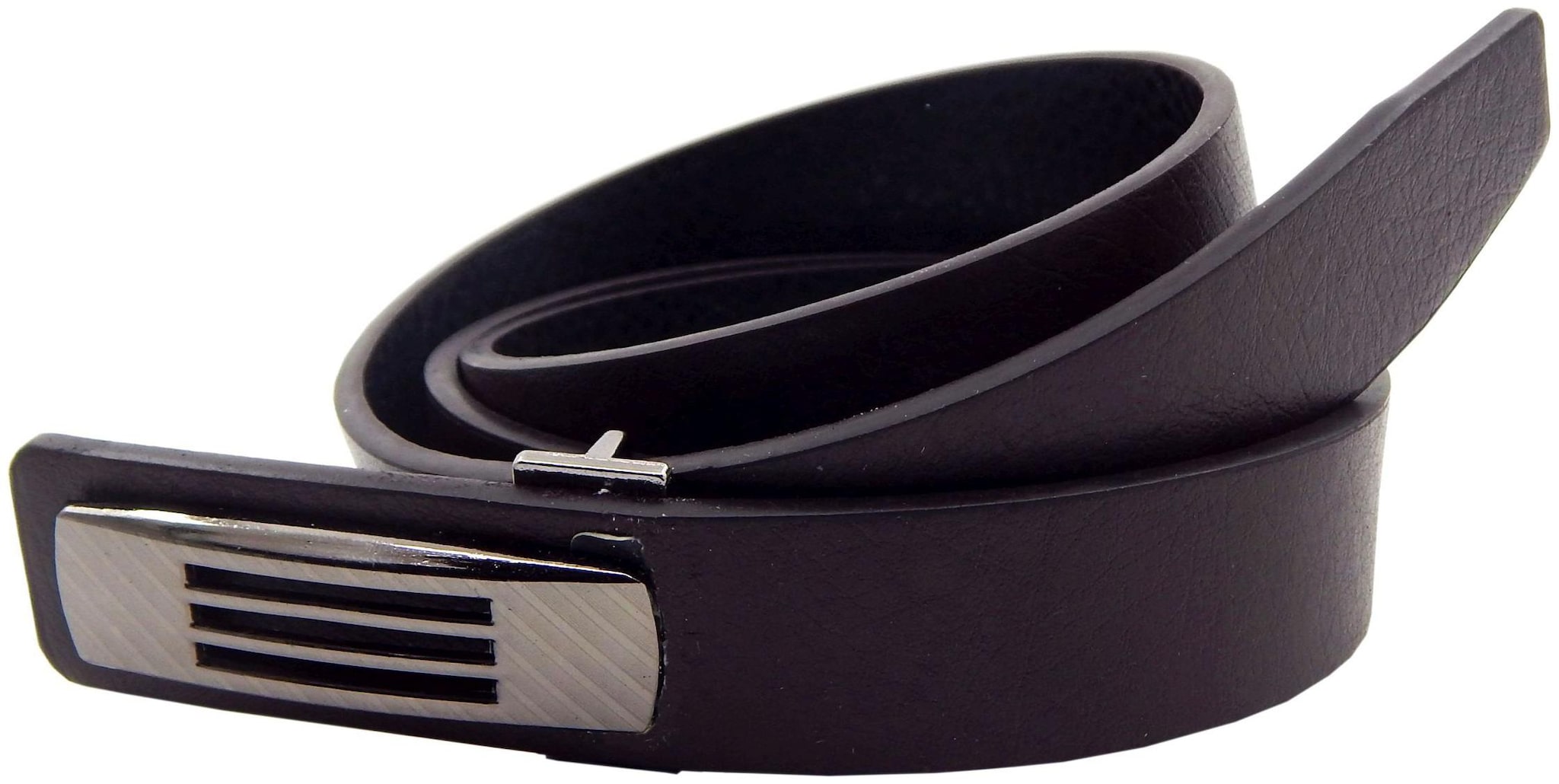 

ELS Men s Waist Belt Artificial Leather Formal Casual Belt Brown (53-BR)