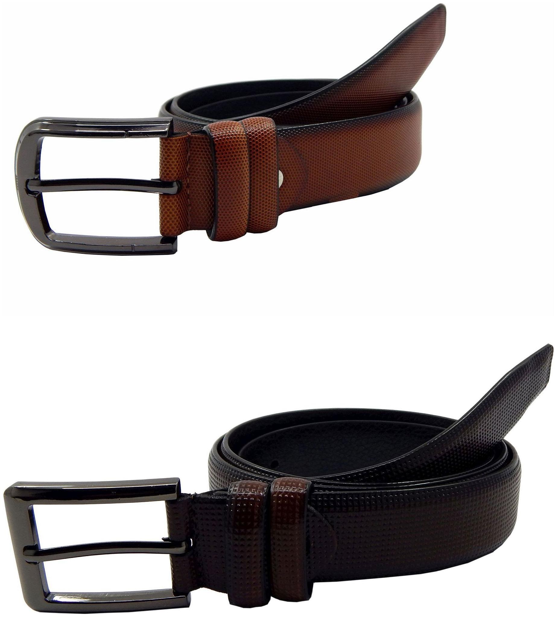 

Els Mens Faux Leather Casual Formal BeltPack Of TwoTanBrown (HD466-06-TN-HD466-08-BR)