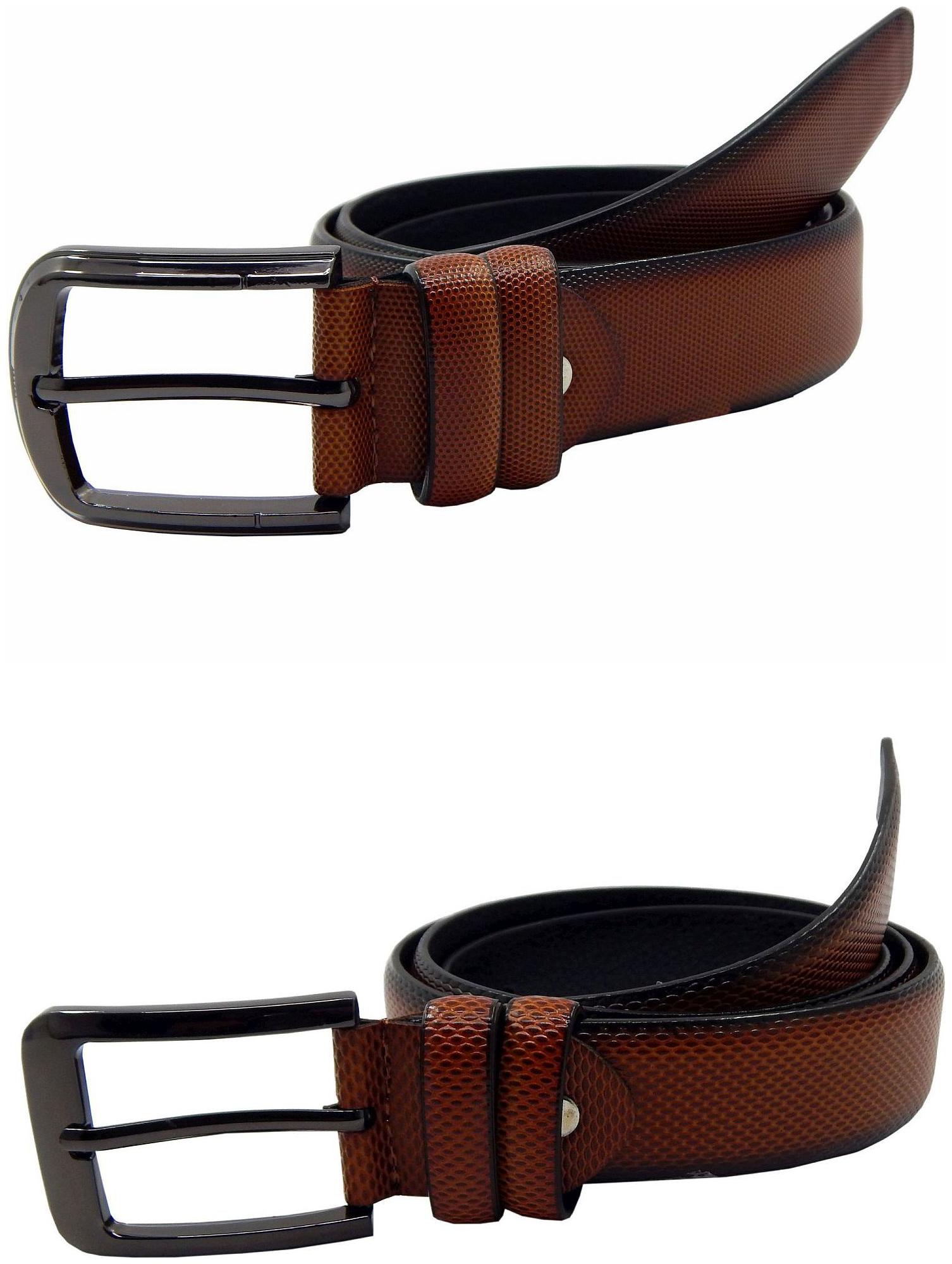 

Els Mens Faux Leather Casual Formal BeltPack Of TwoTanTan (HD466-06-TN-HD466-21-TN)