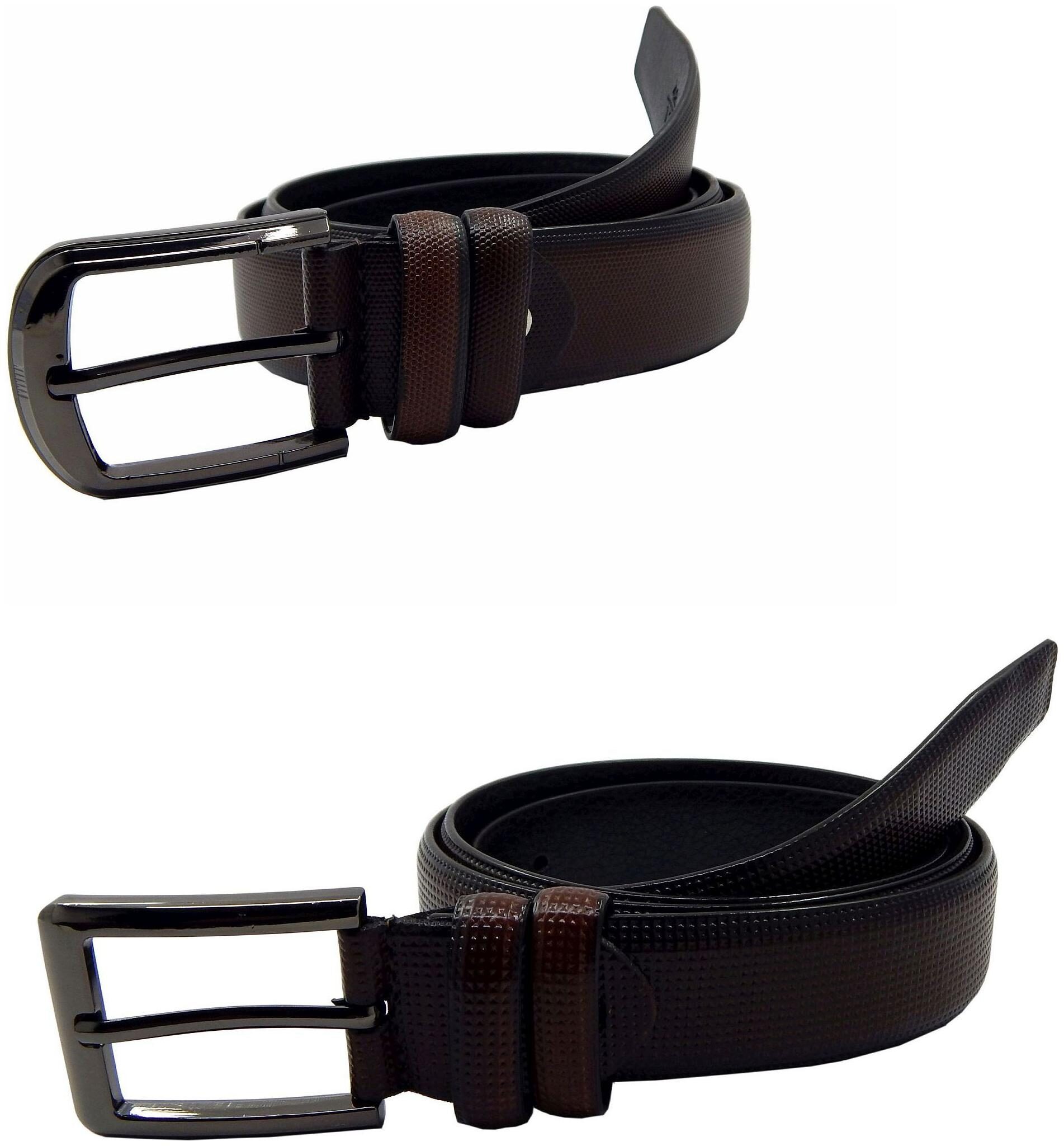 

Els Mens Faux Leather Casual Formal BeltPack Of Two BrownBrown (HD466-06-BR-HD466-08-BR)