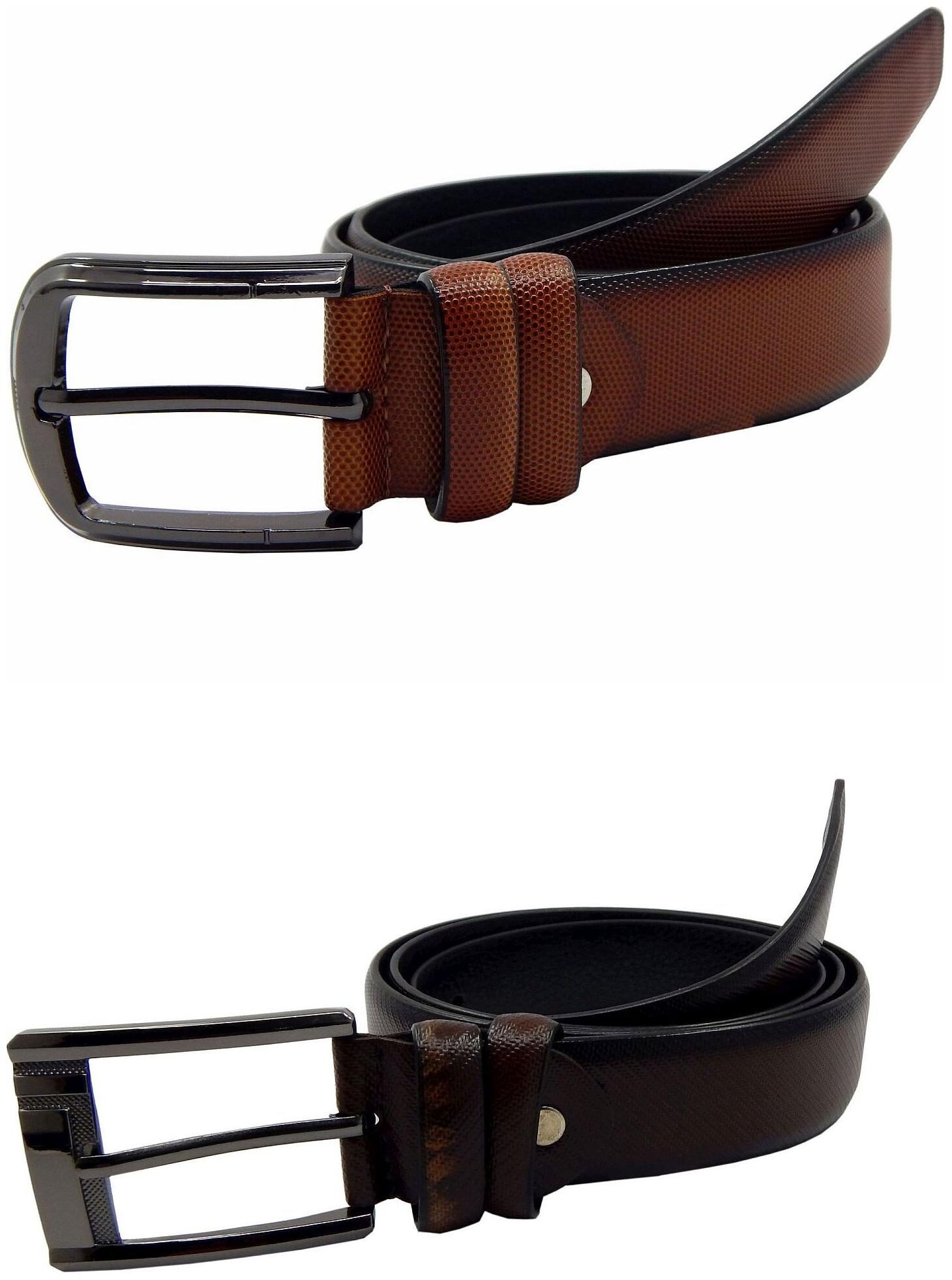 

Els Mens Faux Leather Casual Formal BeltPack Of TwoTanBrown (HD466-06-TN-HD466-18-BR)