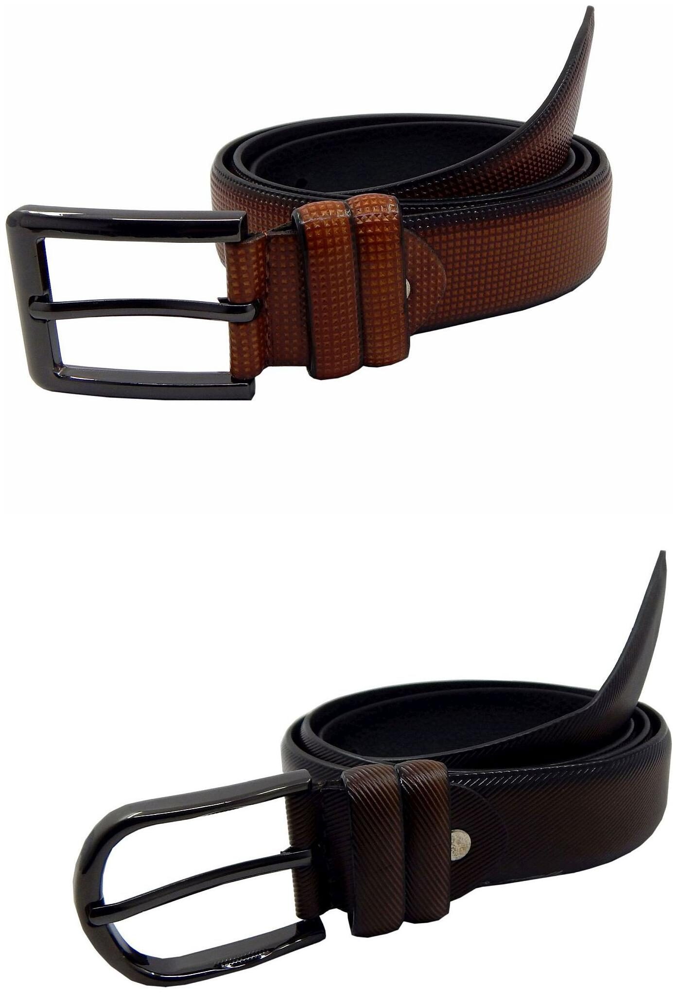 

Els Mens Faux Leather Casual Formal BeltPack Of TwoTanBrown (HD466-08-TN-HD466-24-BR)