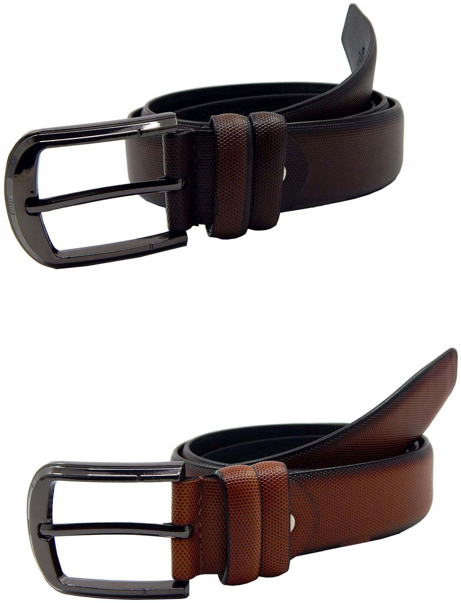 

Els Mens Faux Leather Casual Formal BeltPack Of Two Brown Tan (HD466-06-BR-HD466-06-TN)