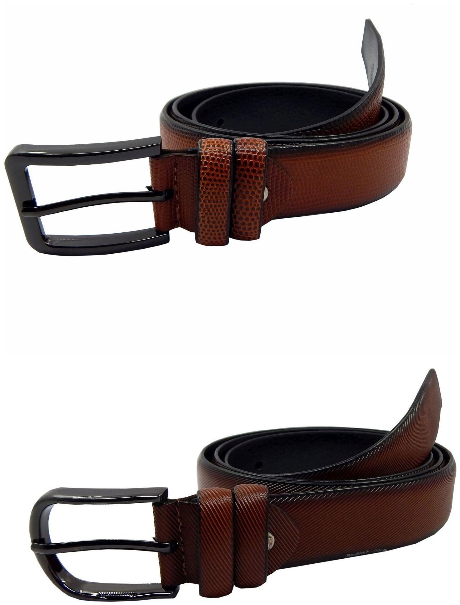 

Els Mens Faux Leather Casual Formal BeltPack Of TwoTanTan (HD466-11-TN-HD466-24-TN)