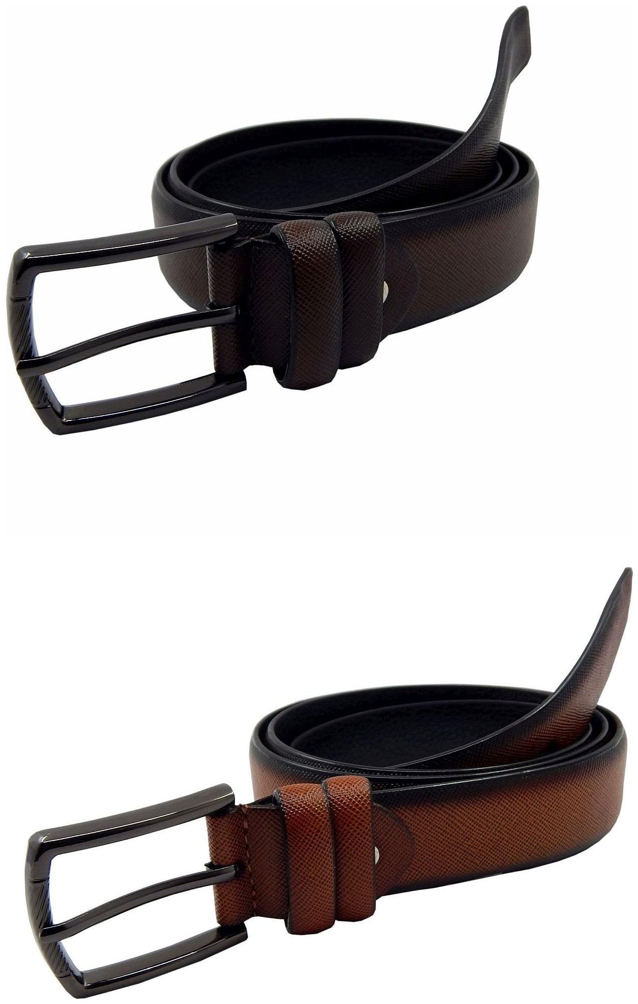 

Els Mens Faux Leather Casual Formal BeltPack Of Two Brown Tan (HD466-19-BR-HD466-19-TN)