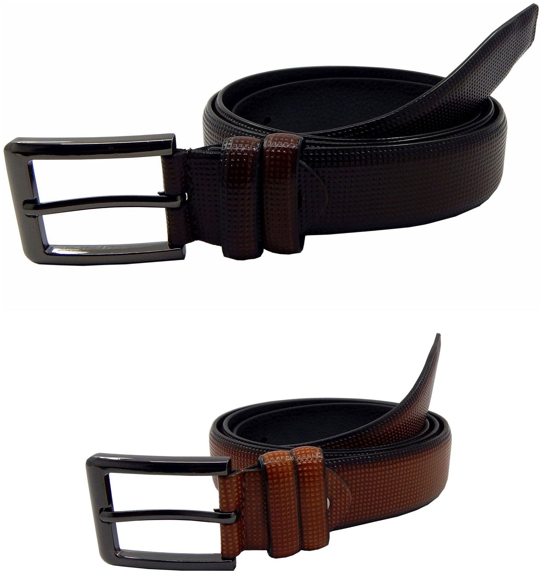 

Els Mens Faux Leather Casual Formal BeltPack Of Two Brown Tan (HD466-08-BR-HD466-08-TN)