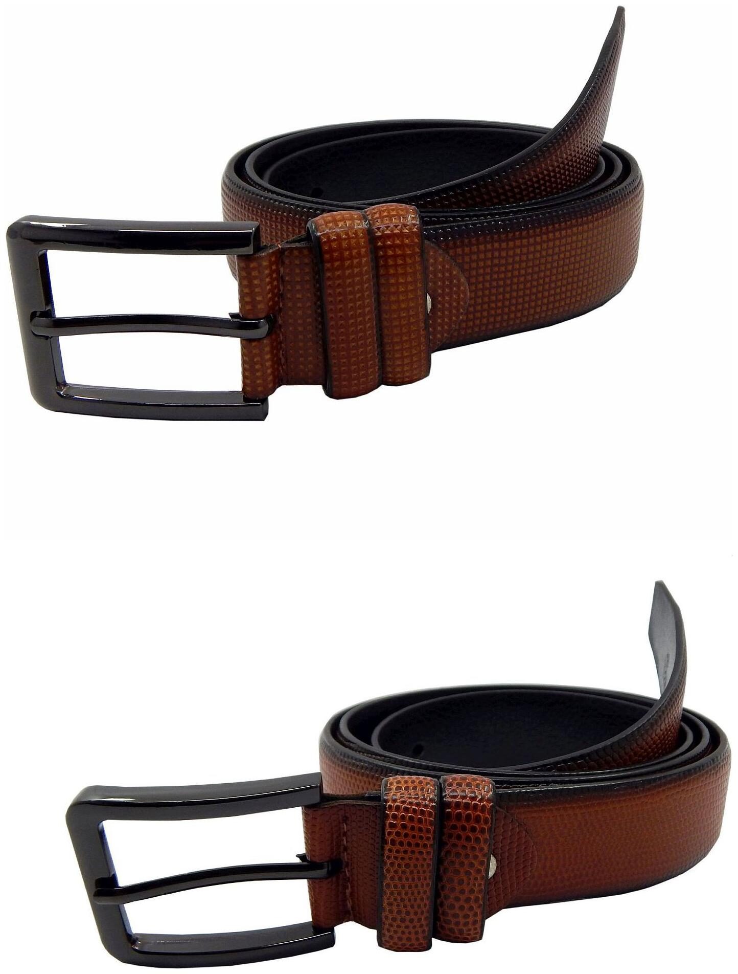 

Els Mens Faux Leather Casual Formal BeltPack Of TwoTanTan (HD466-08-TN-HD466-11-TN)