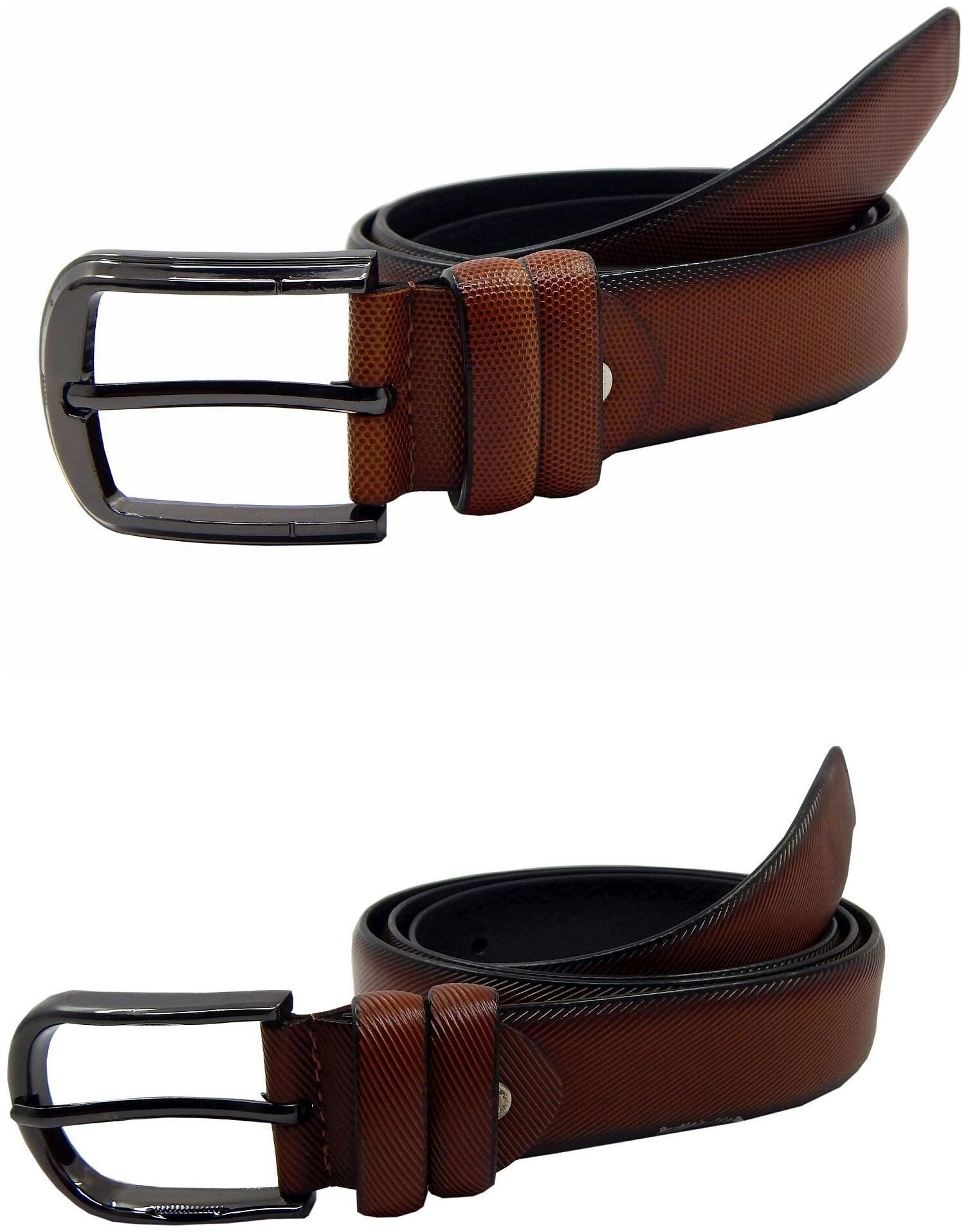 

Els Mens Faux Leather Casual Formal BeltPack Of TwoTanTan (HD466-06-TN-HD466-24-TN)