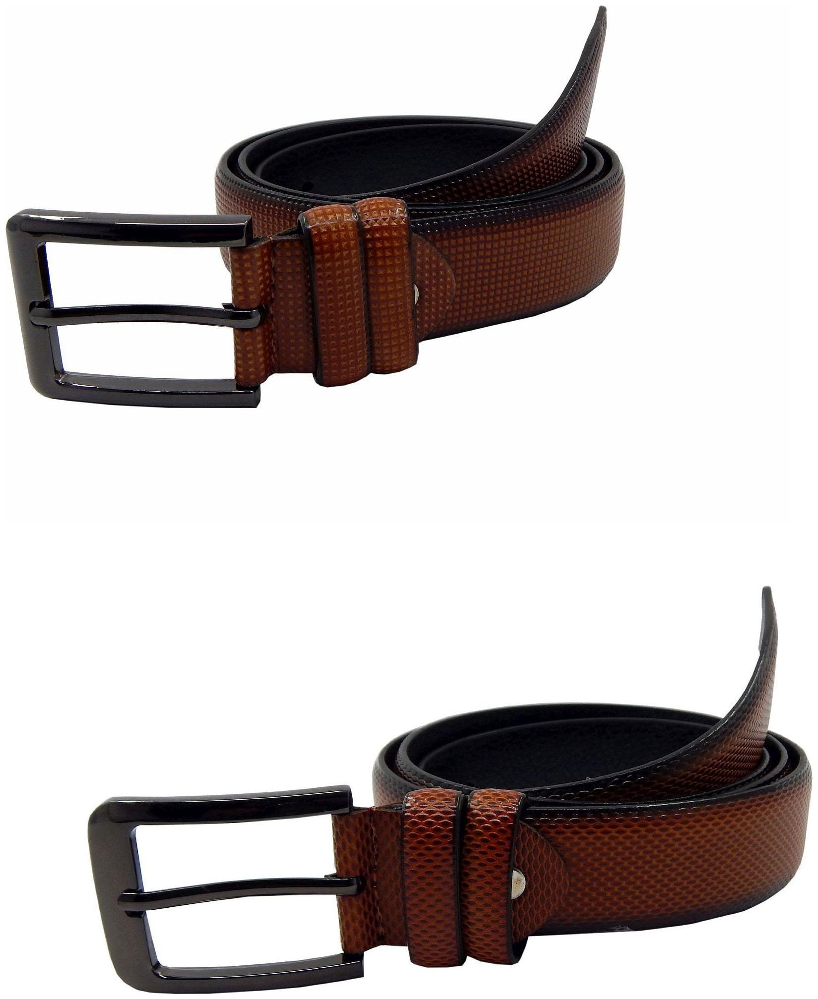 

Els Mens Faux Leather Casual Formal BeltPack Of TwoTanTan (HD466-08-TN-HD466-21-TN)