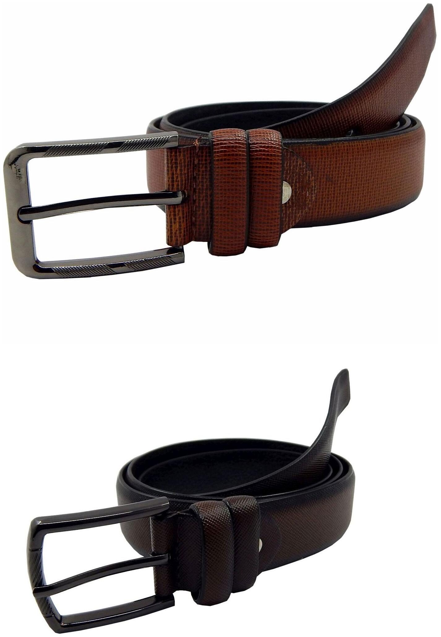 

Els Mens Faux Leather Casual Formal BeltPack Of TwoTanBrown (HD466-04-TN-HD466-19-BR)