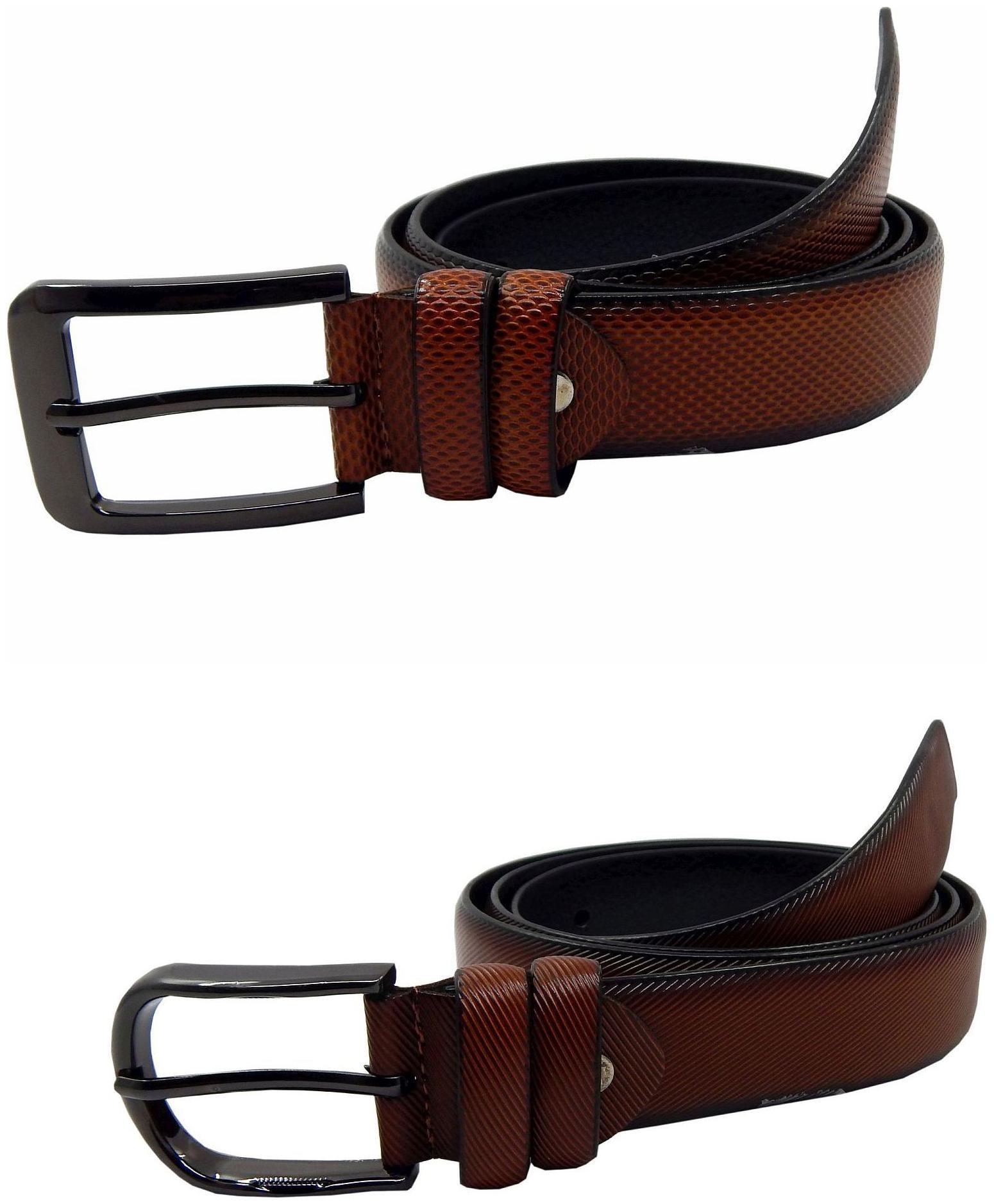 

Els Mens Faux Leather Casual Formal BeltPack Of TwoTanTan (HD466-21-TN-HD466-24-TN)