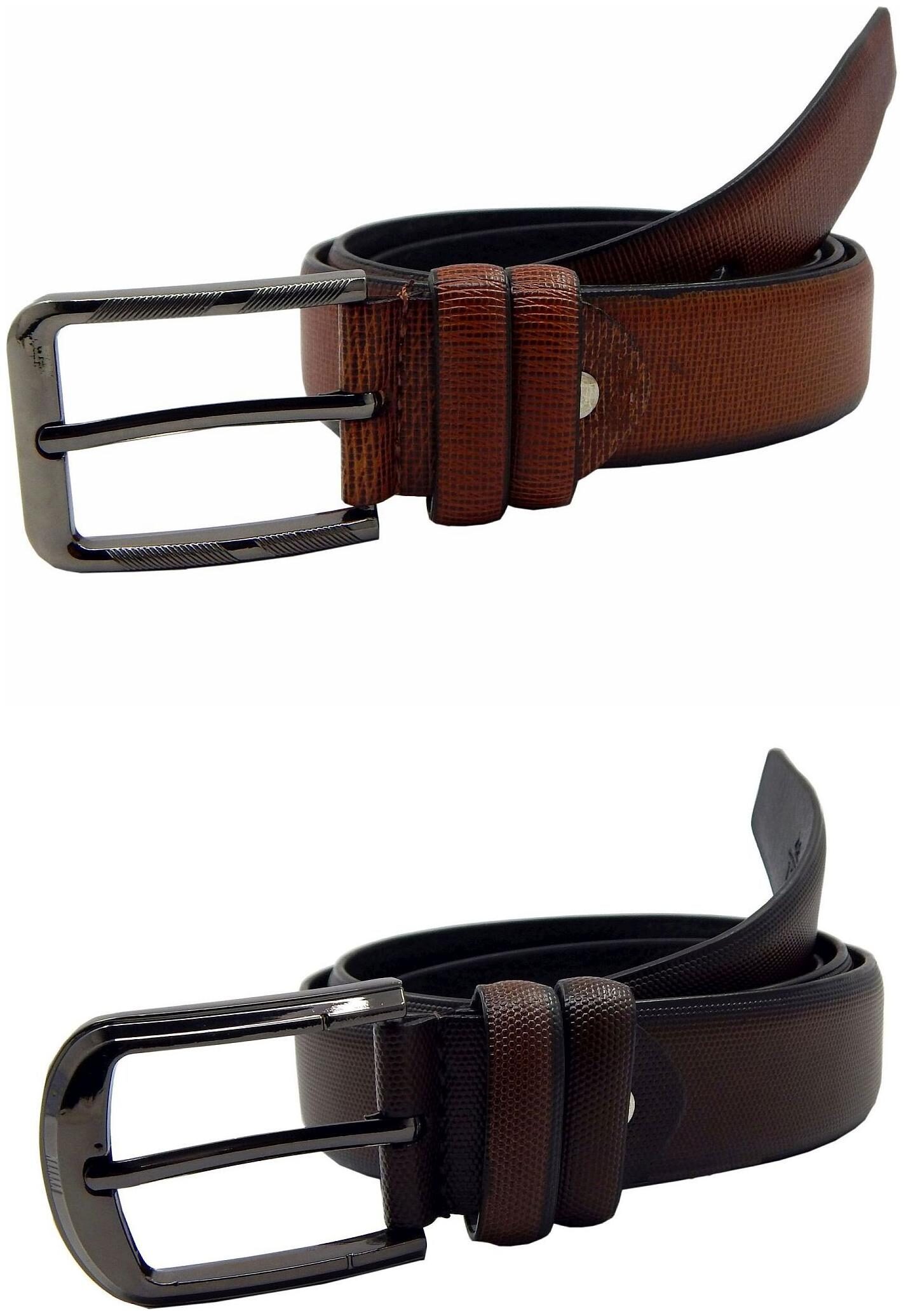 

Els Mens Faux Leather Casual Formal BeltPack Of TwoTanBrown (HD466-04-TN-HD466-06-BR)