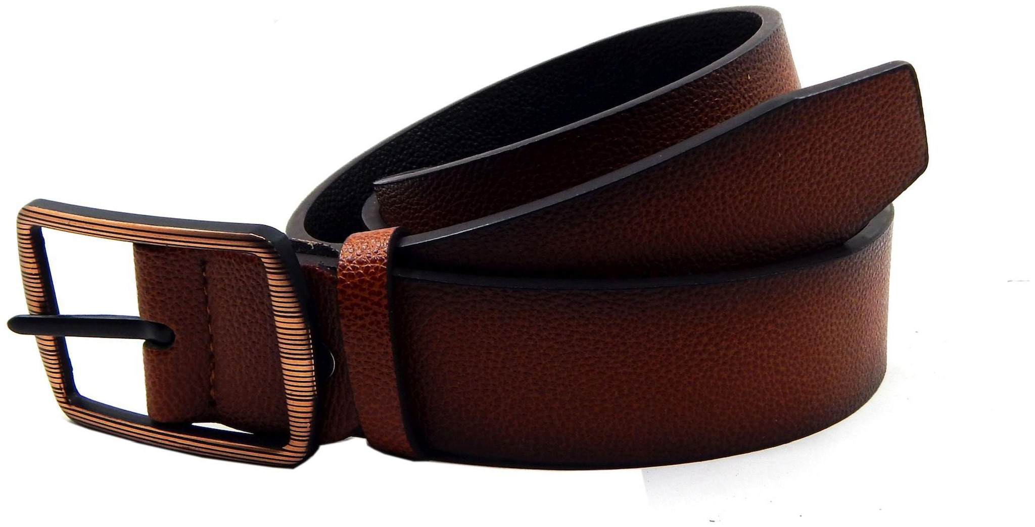 

Els Men Tan Black Reversible Synthetic leather Belt (Size 38 Pack of 1 )