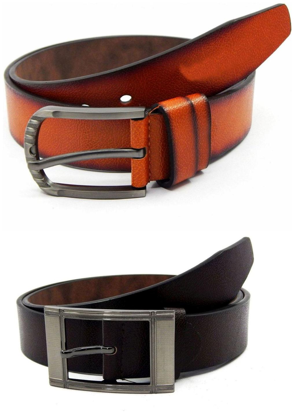 

Els Tan Brown Synthetic Leather Belts For Men
