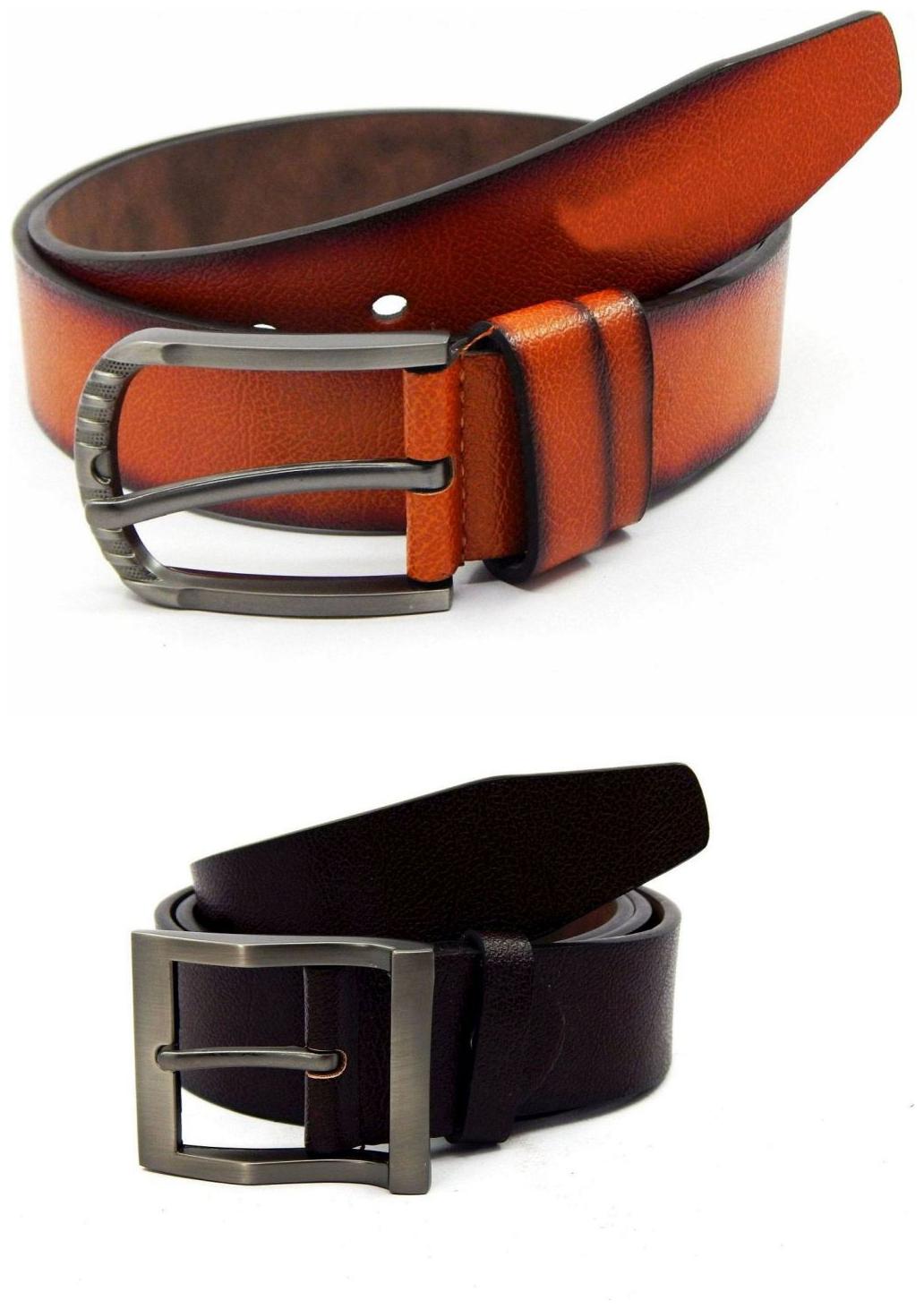 

Els Tan Brown Synthetic Leather Belts For Men