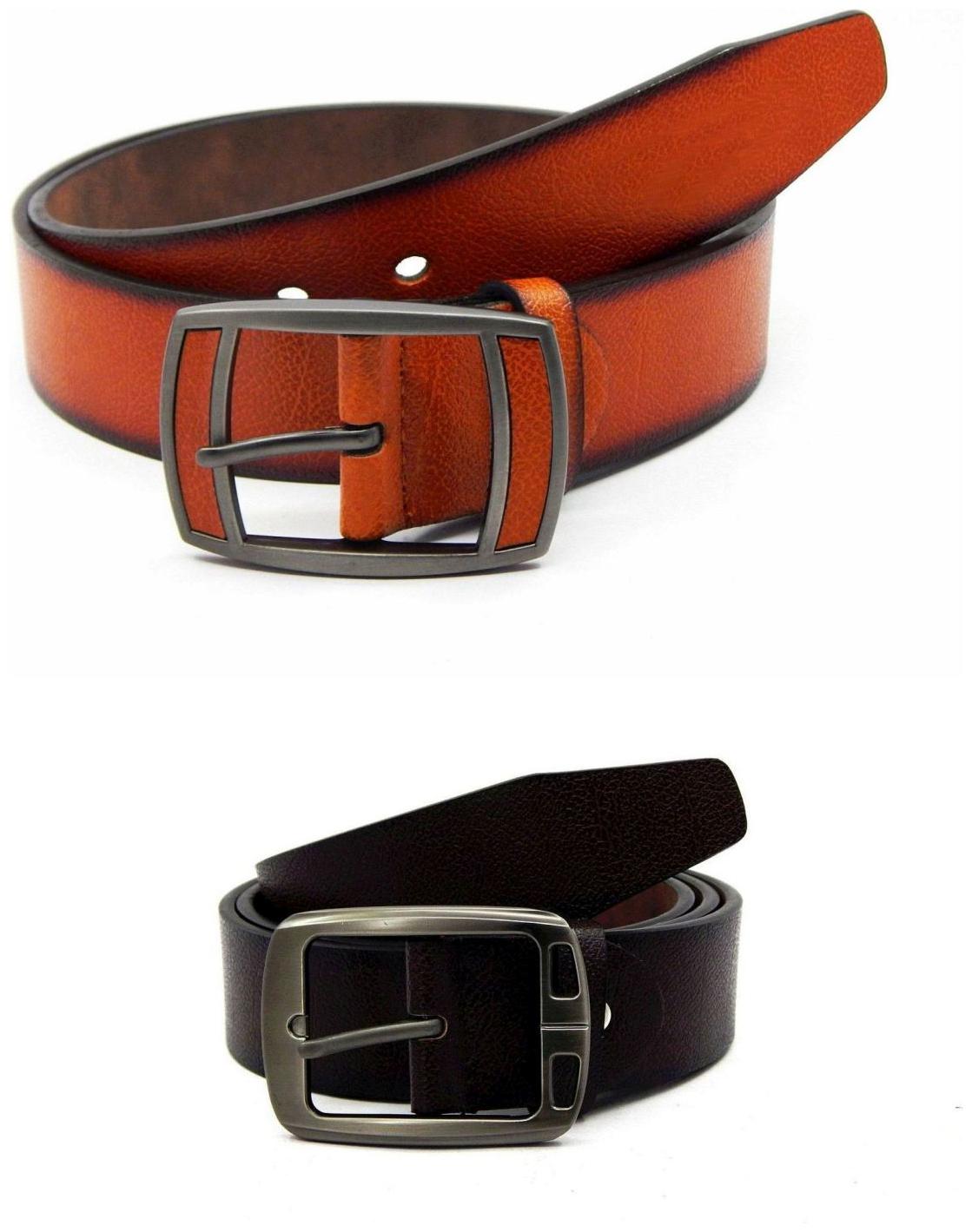 

Els Tan Brown Synthetic Leather Belts For Men