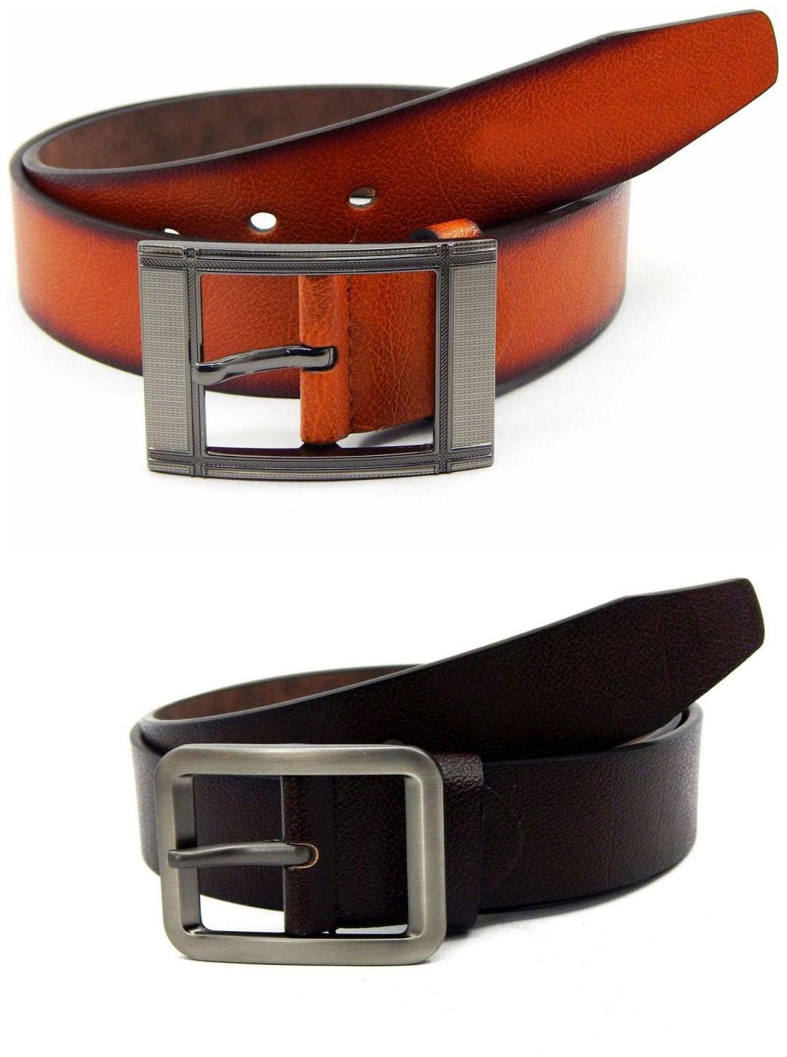 

Els Tan Brown Synthetic Leather Belts For Men