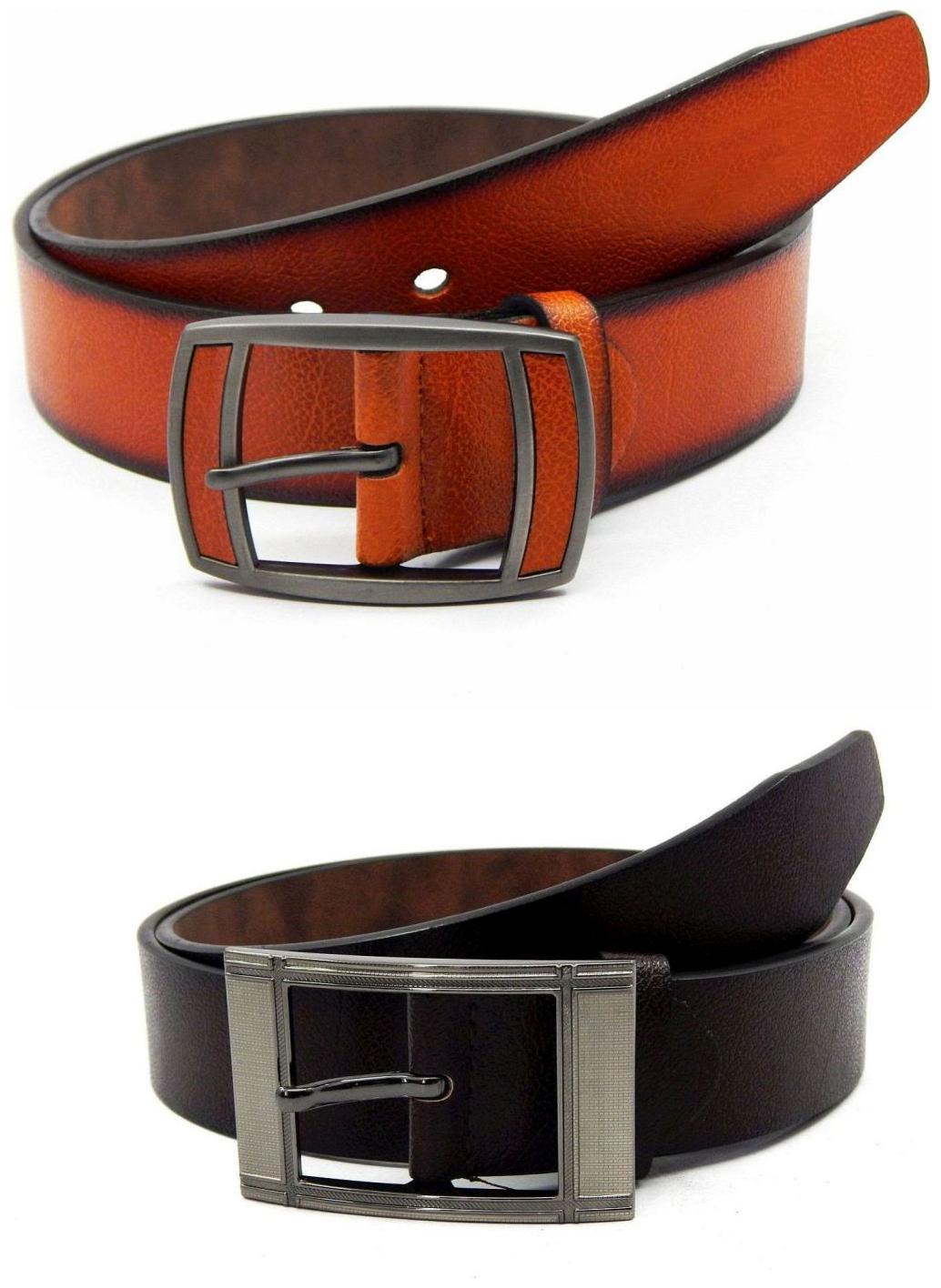 

Els Tan Brown Synthetic Leather Belts For Men