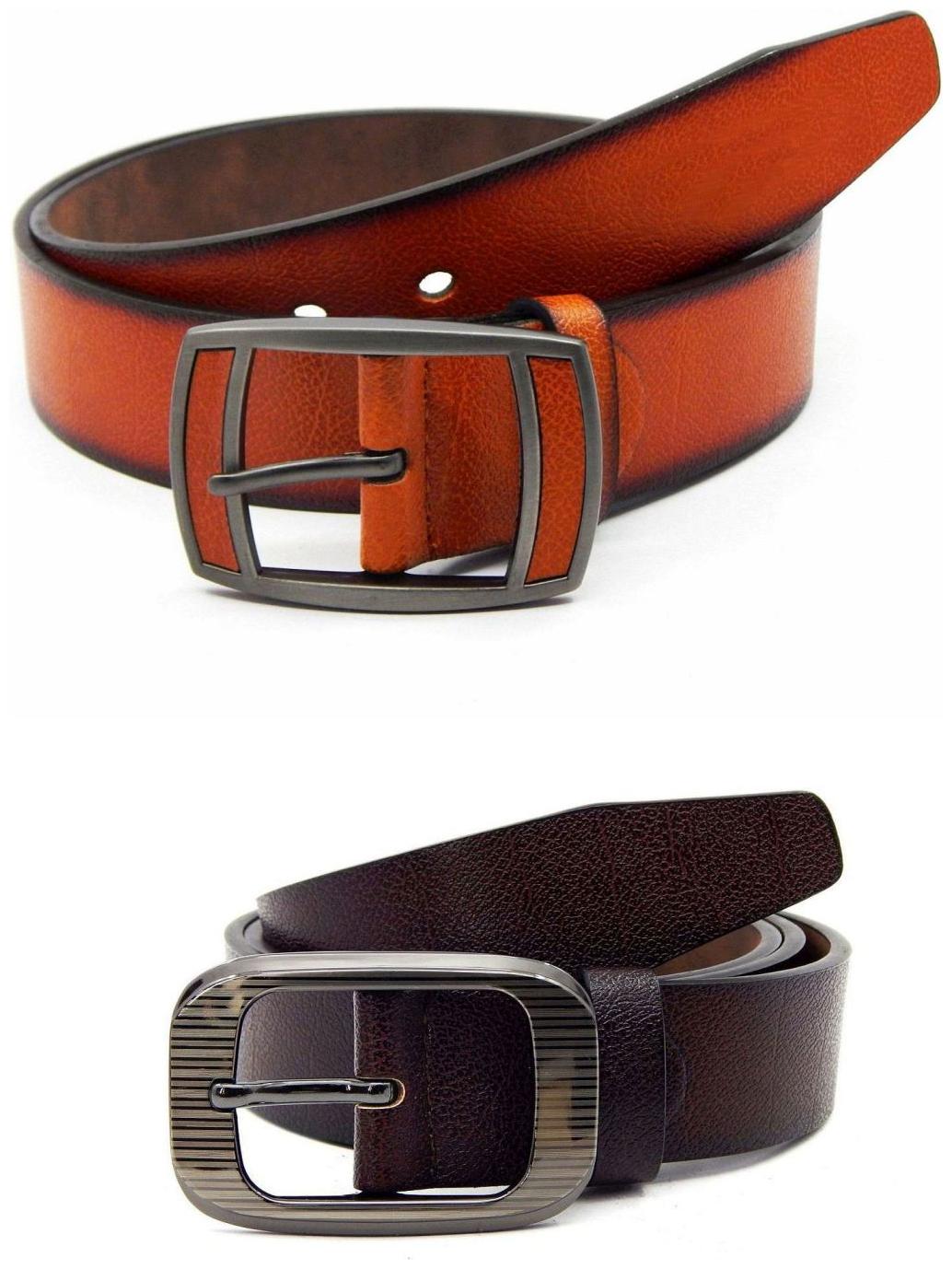 

Els Tan Brown Synthetic Leather Belts For Men