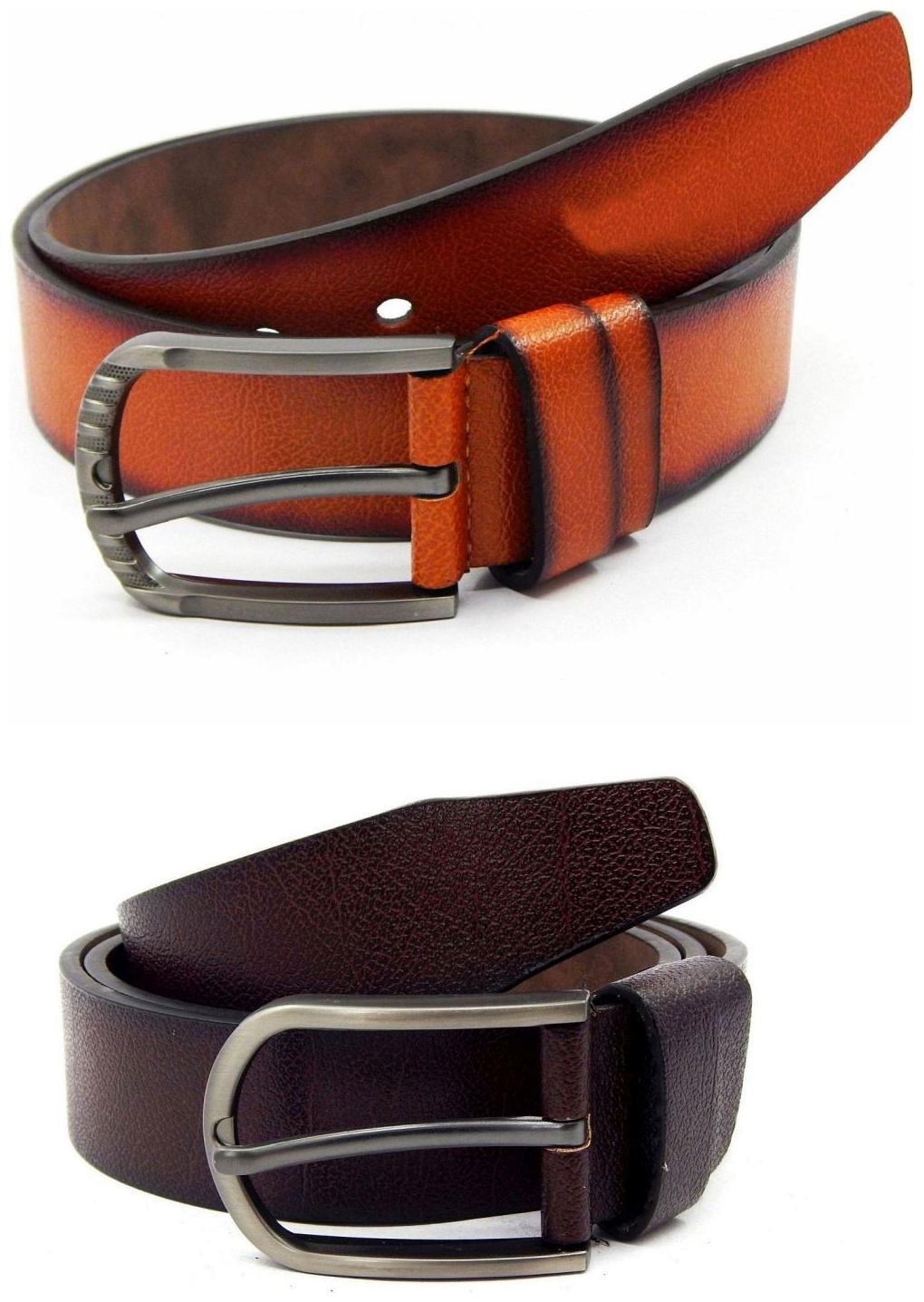 

Els Tan Brown Synthetic Leather Belts For Men