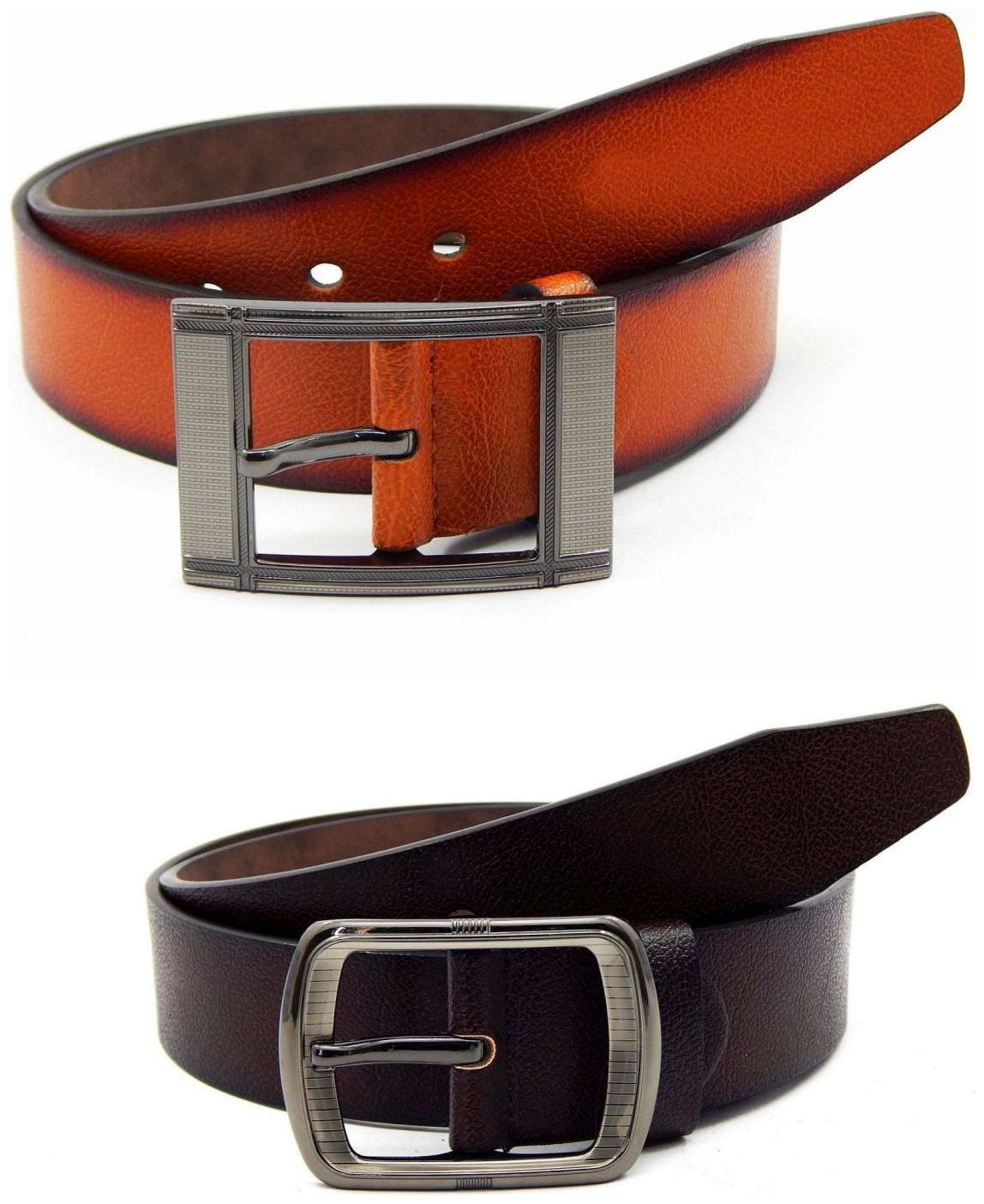 

Els Tan Brown Synthetic Leather Belts For Men