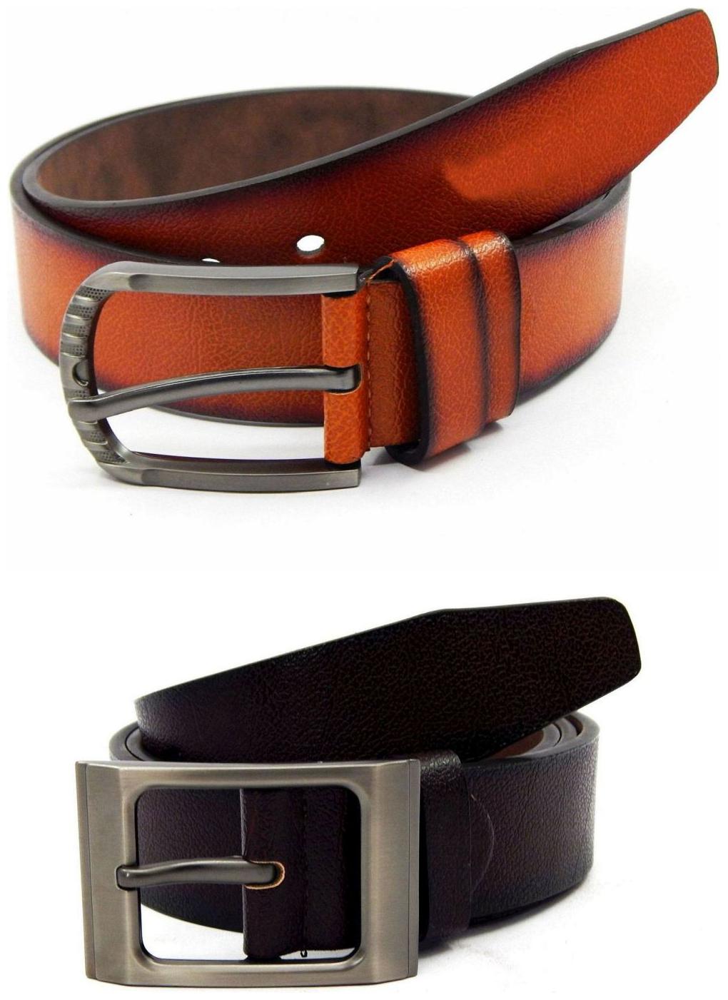 

Els Tan Brown Synthetic Leather Belts For Men