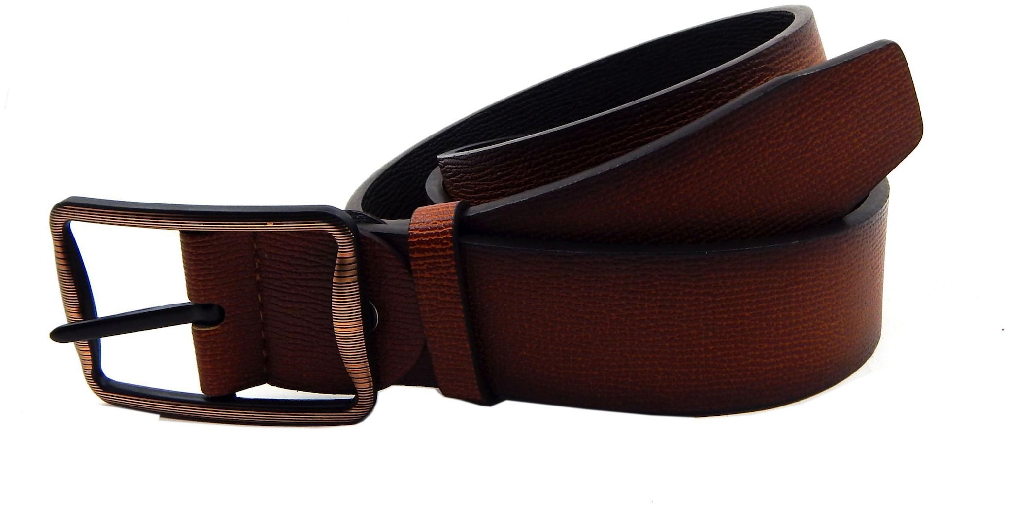 

Els Men Tan Brown Reversible Synthetic leather Belt (Size 38 Pack of 1 )